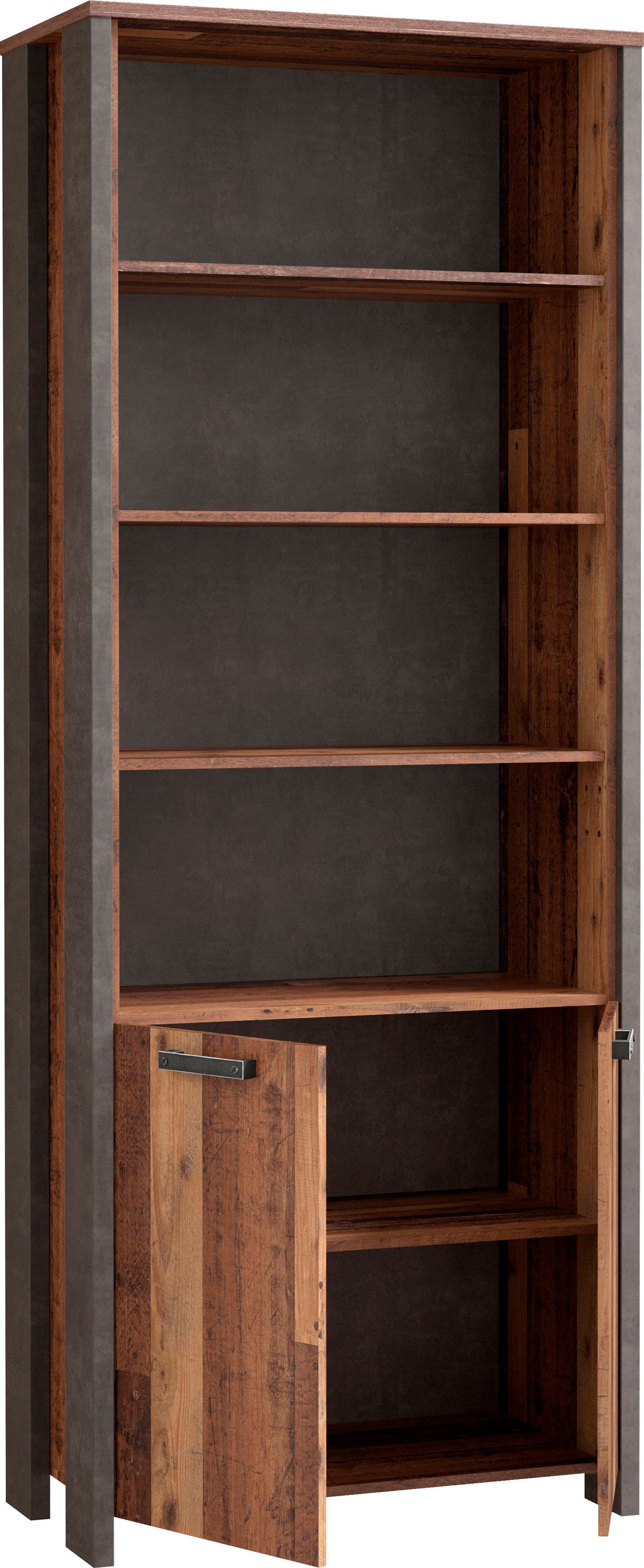 FORTE Aktenregal Clif, Bücherregal, Breite 86 cm, viel Stauraum mit 2 Türen