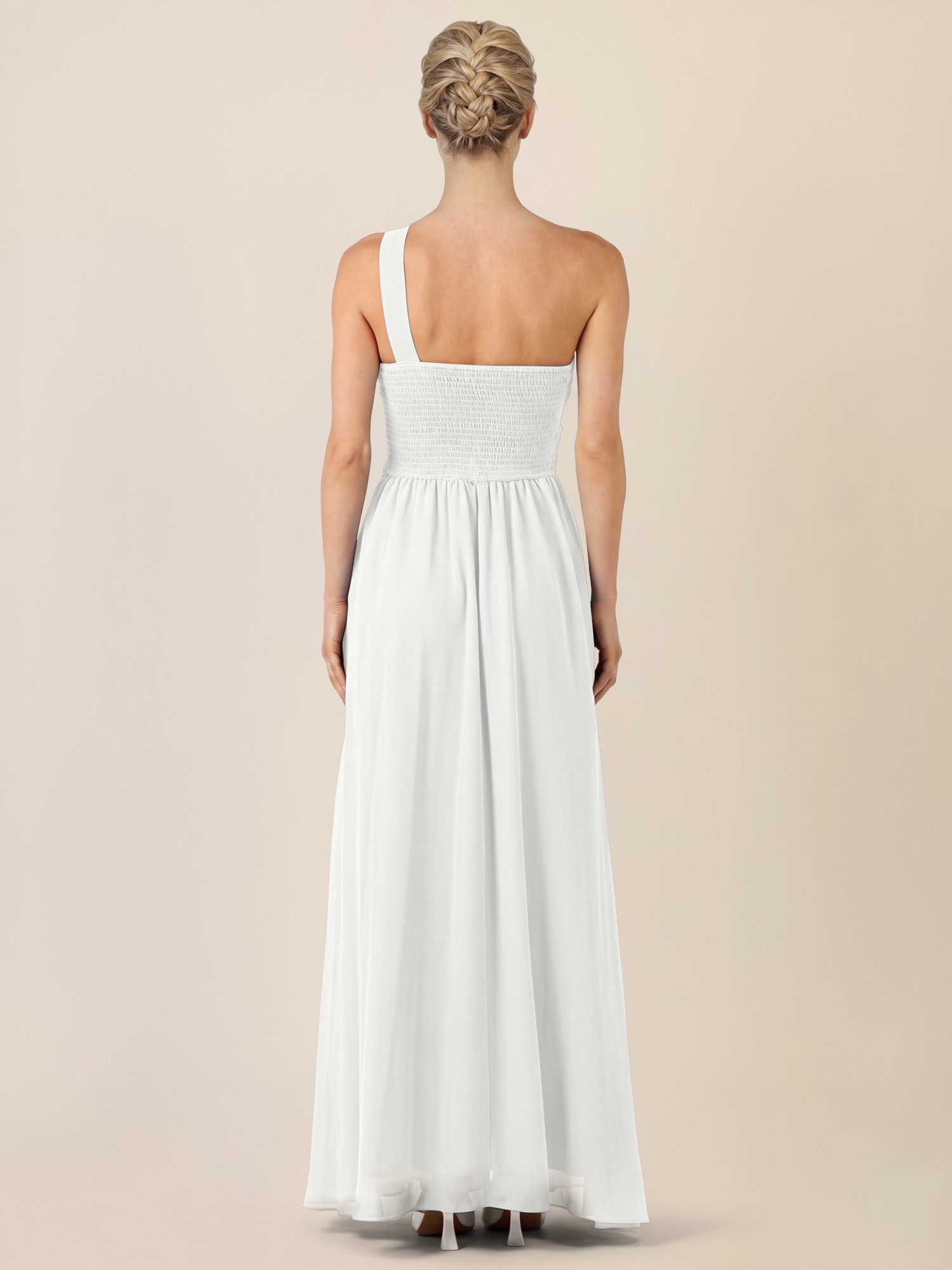 Apart Chiffonkleid mit One-Shoulder-Design