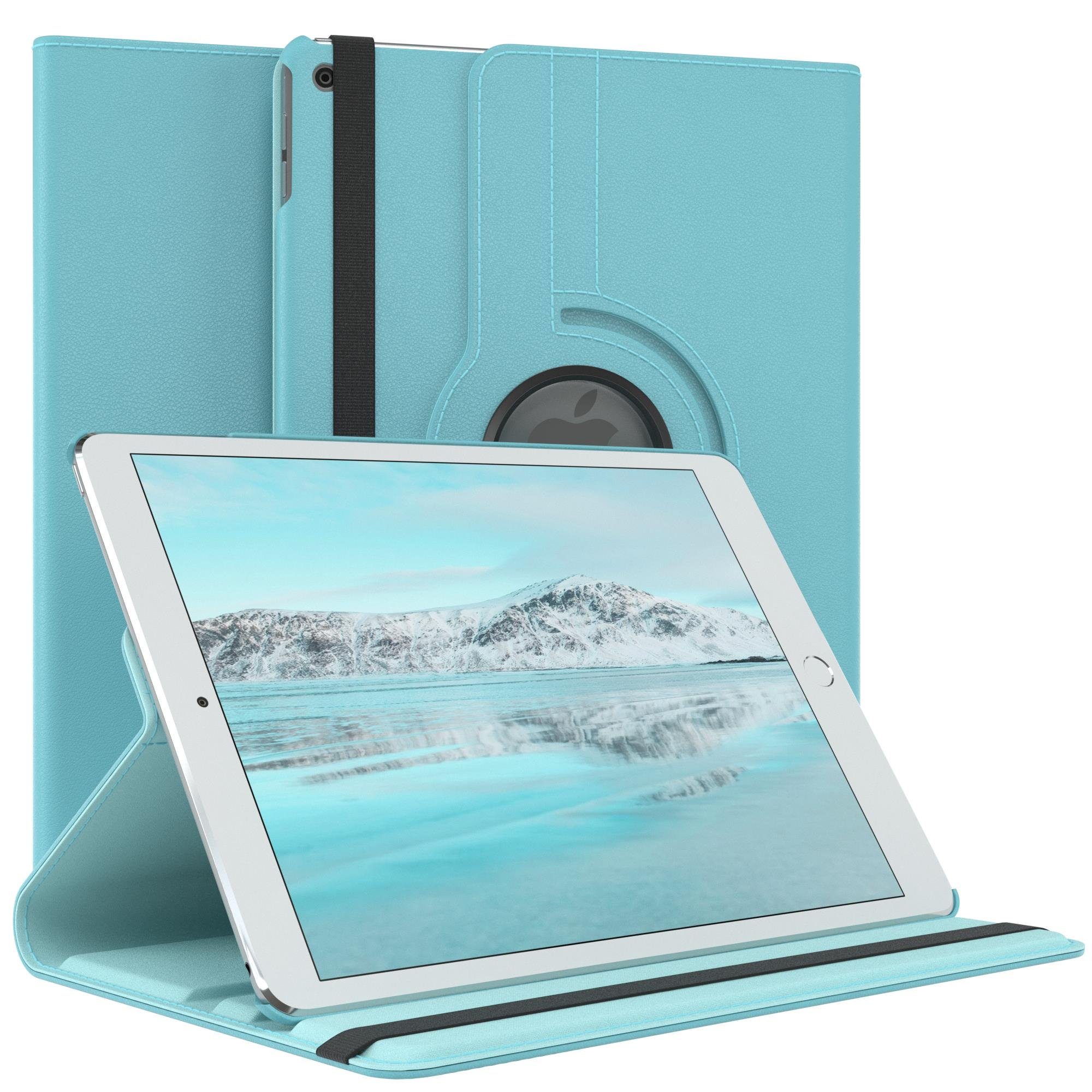 EAZY CASE Tablet-Hülle Rotationcase für iPad Air 1 & 5./6. Gen. 2017/2018 9,7 Zoll, Schutzasche für Tablets Flipcase Hülle Kratzschutz Displayschutz Blau