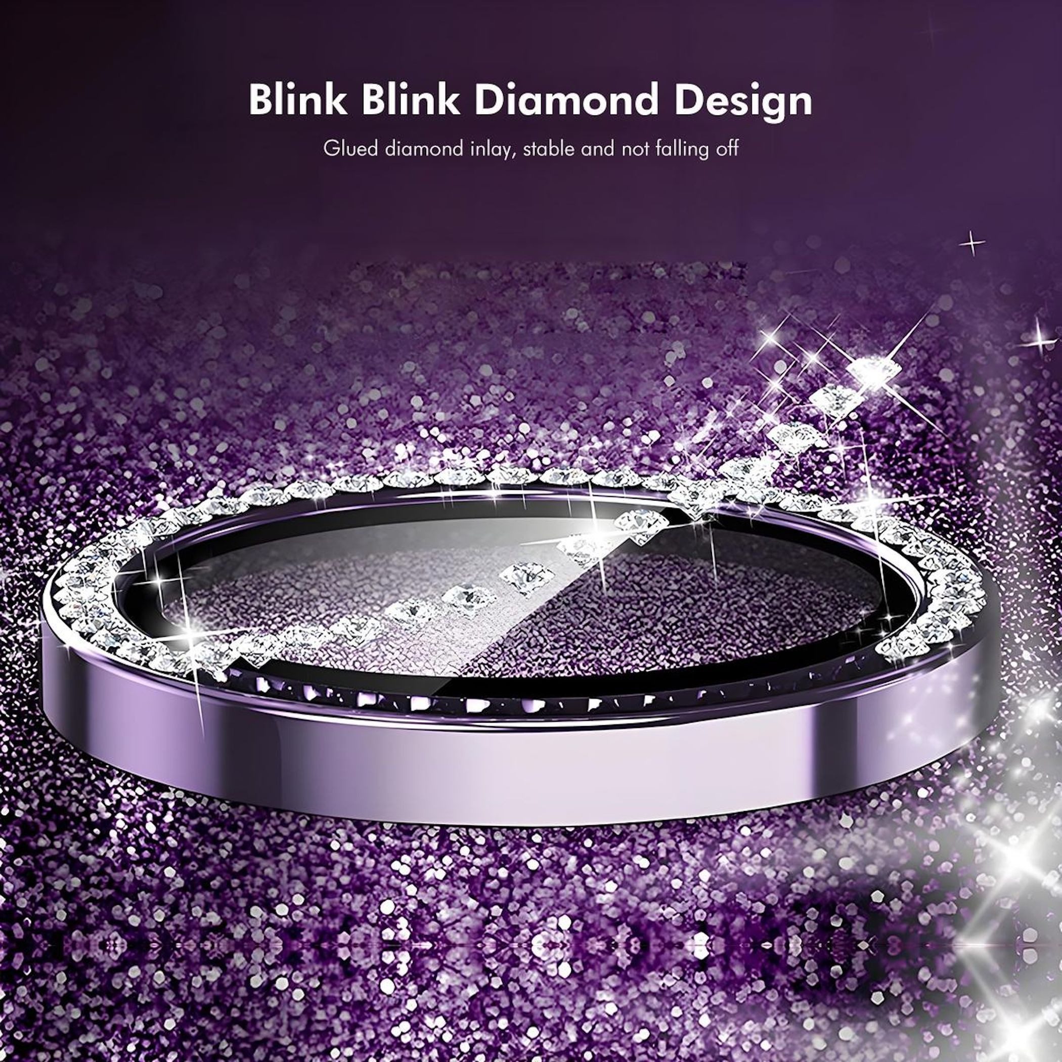 Wigento Kameraschutzglas Linsenglas für Apple iPhone 17 Pro / 17 Pro Max Glitzer Ring 9H Rosa für Apple iPhone 17 Pro / 17 Pro Max, Aluminiumlegierung, hohe Lic – Bild 3 von 5