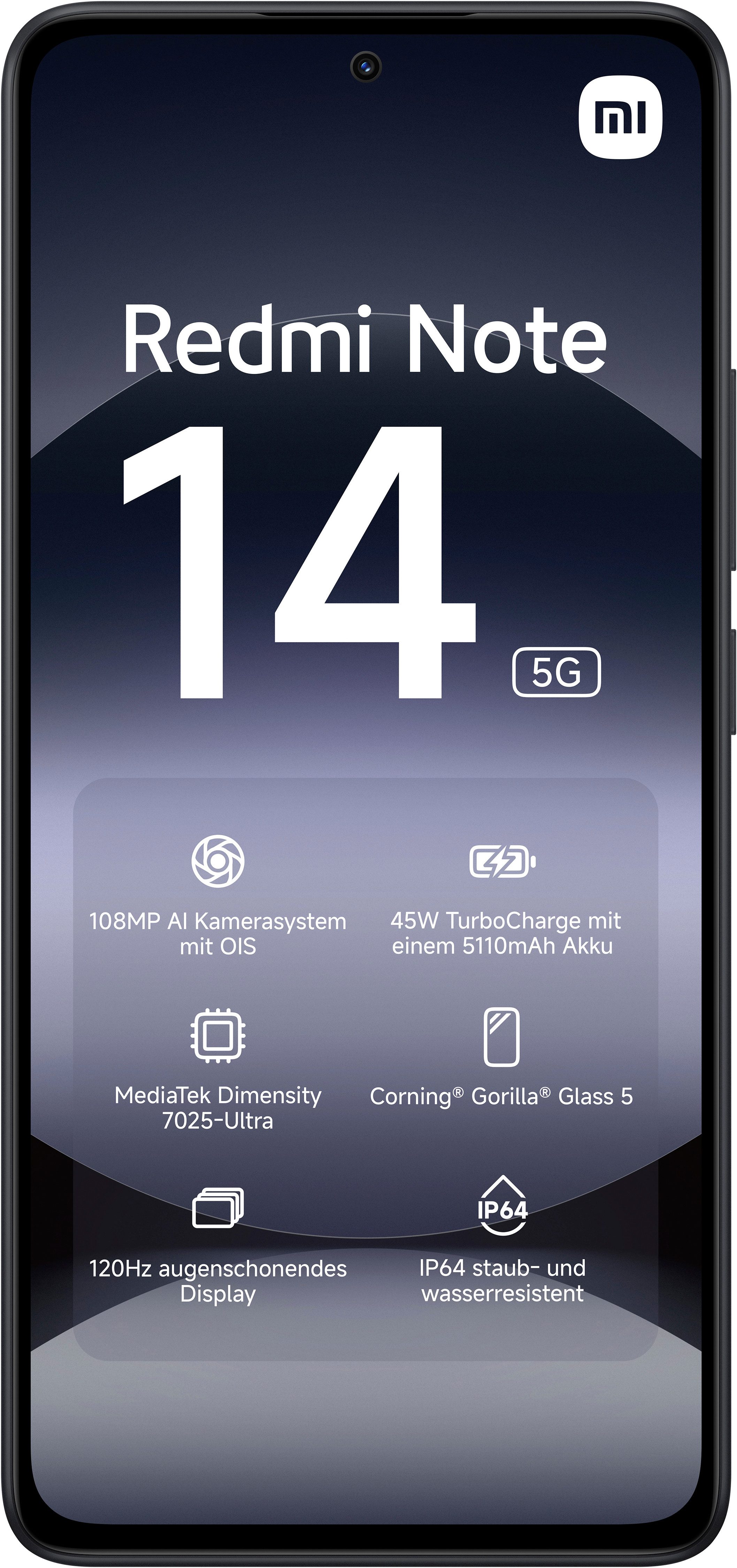 Xiaomi Redmi Note 14 5G Smartphone (16,94 cm/6,67 Zoll, 256 GB Speicherplatz, 108 MP Kamera)