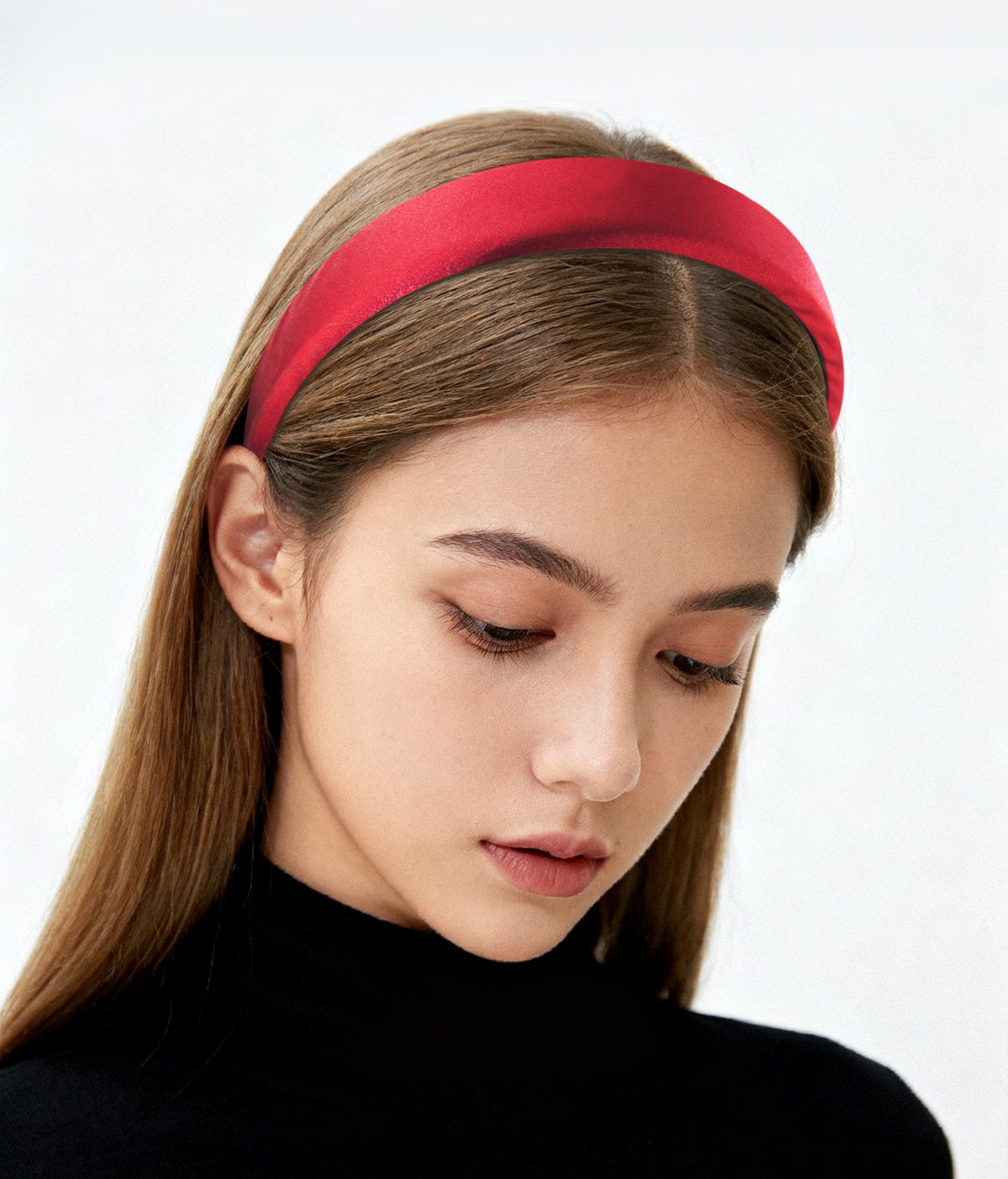 axy Haarreif Haarreif mit Stoff gepolstertes Candy Colours, Vintage Damen Haareifen Haarband Satin Bezogen