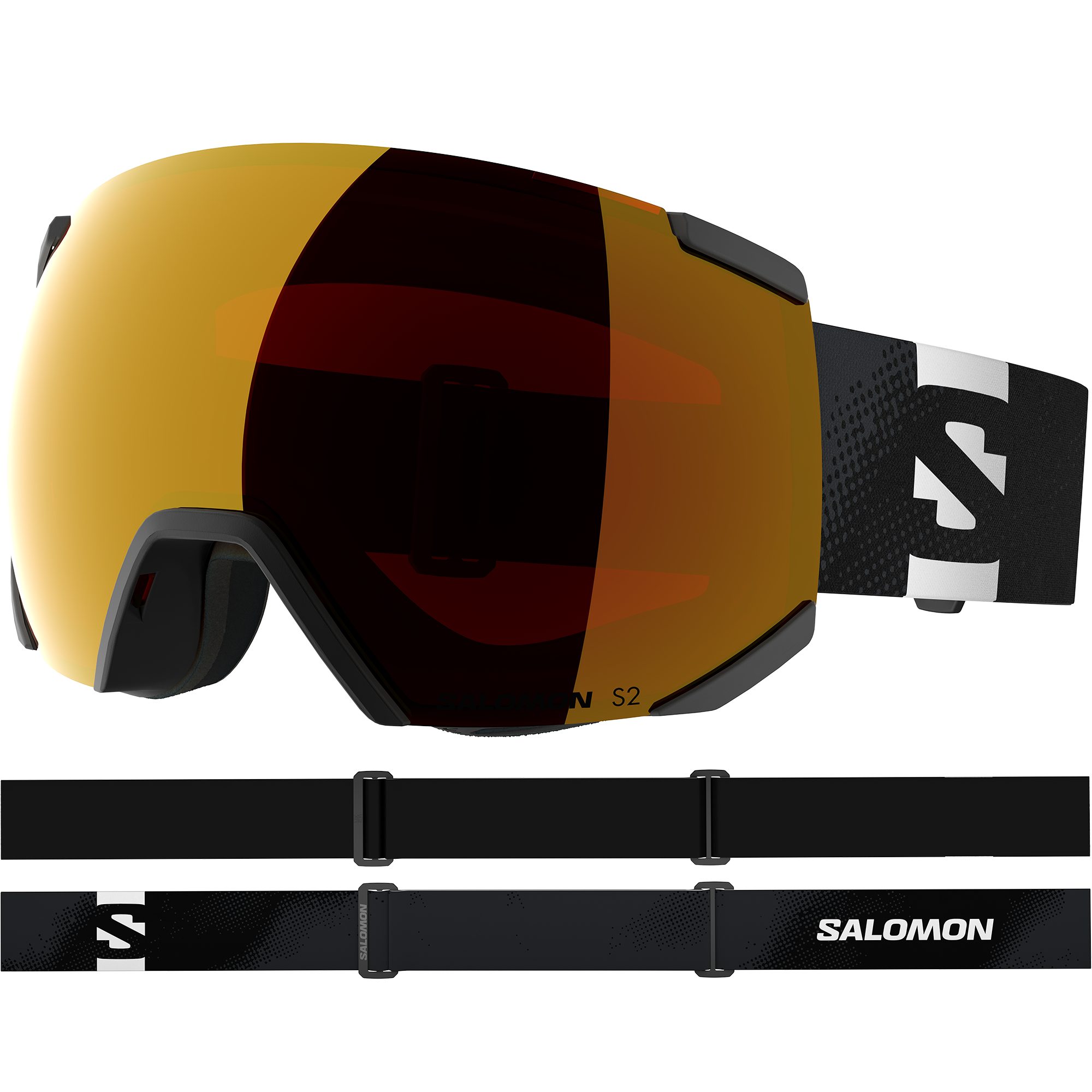 Salomon Skibrille GOGGLES RADIUM ML BLACK/Mid Red 000