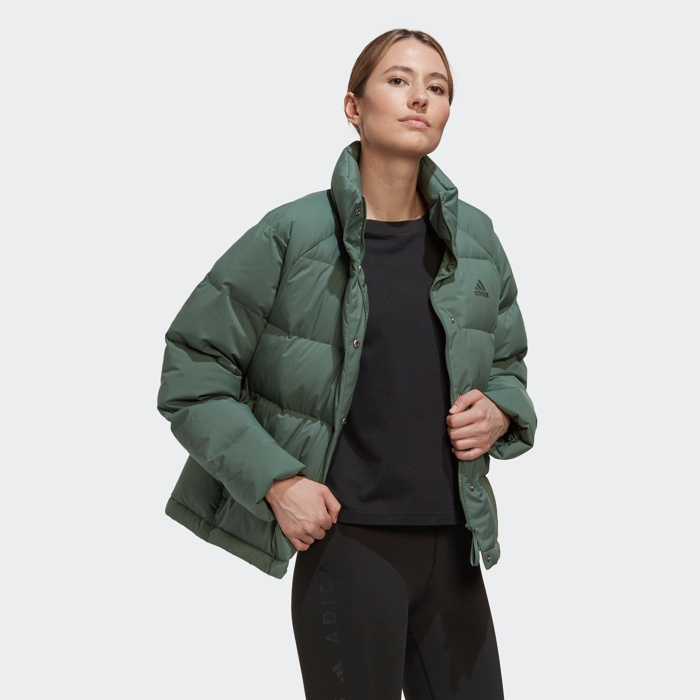 Sportswear Outdoorjacke DAUNENJACKE HELIONIC RELAXED adidas grün