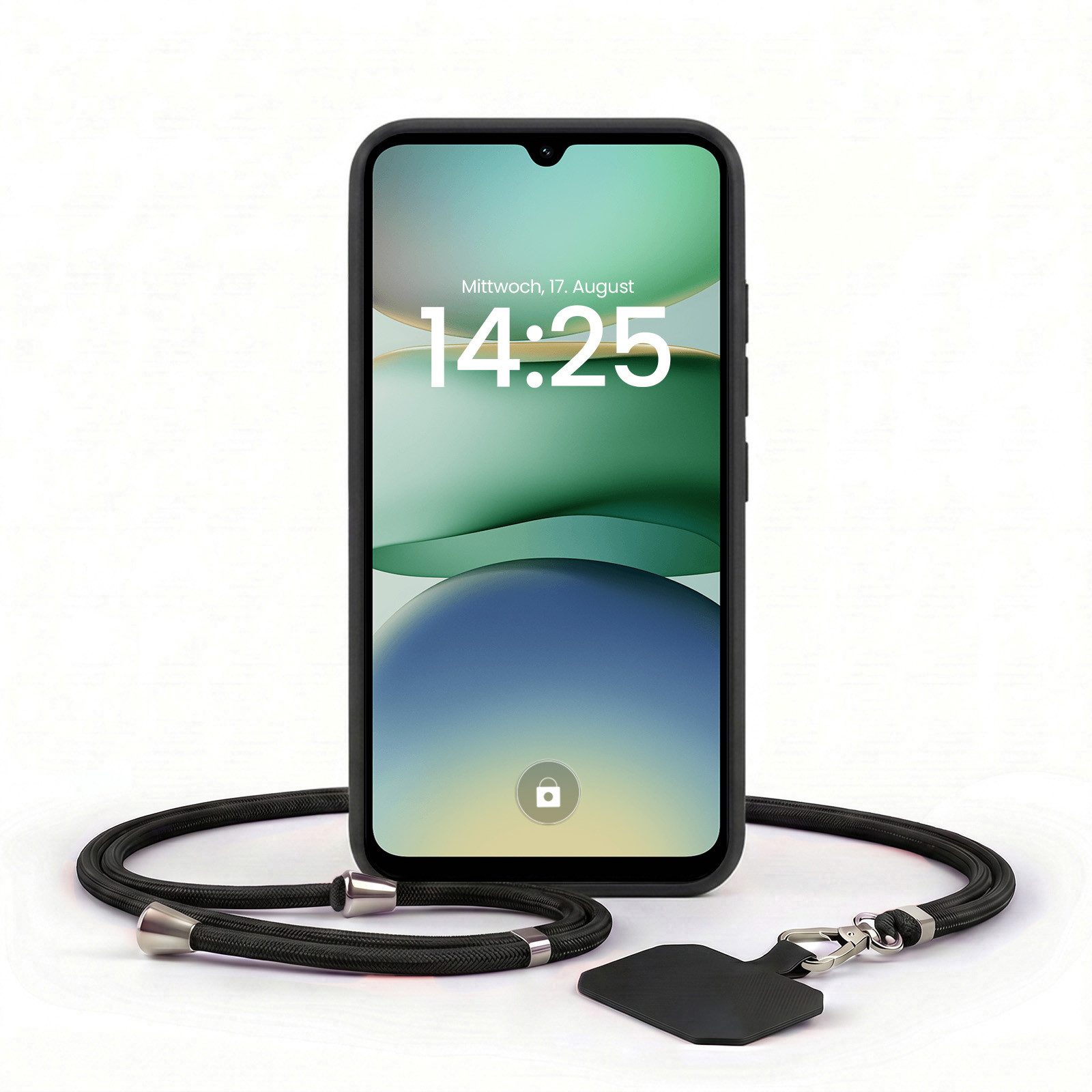 Handyhülle SoftGrip Cover Hülle mit Trageband für Xiaomi Redmi A5 6.88 Zoll, 6.88, Handy Case Kameraschutz mit Handykette Handyband Umhängeband Lanyard