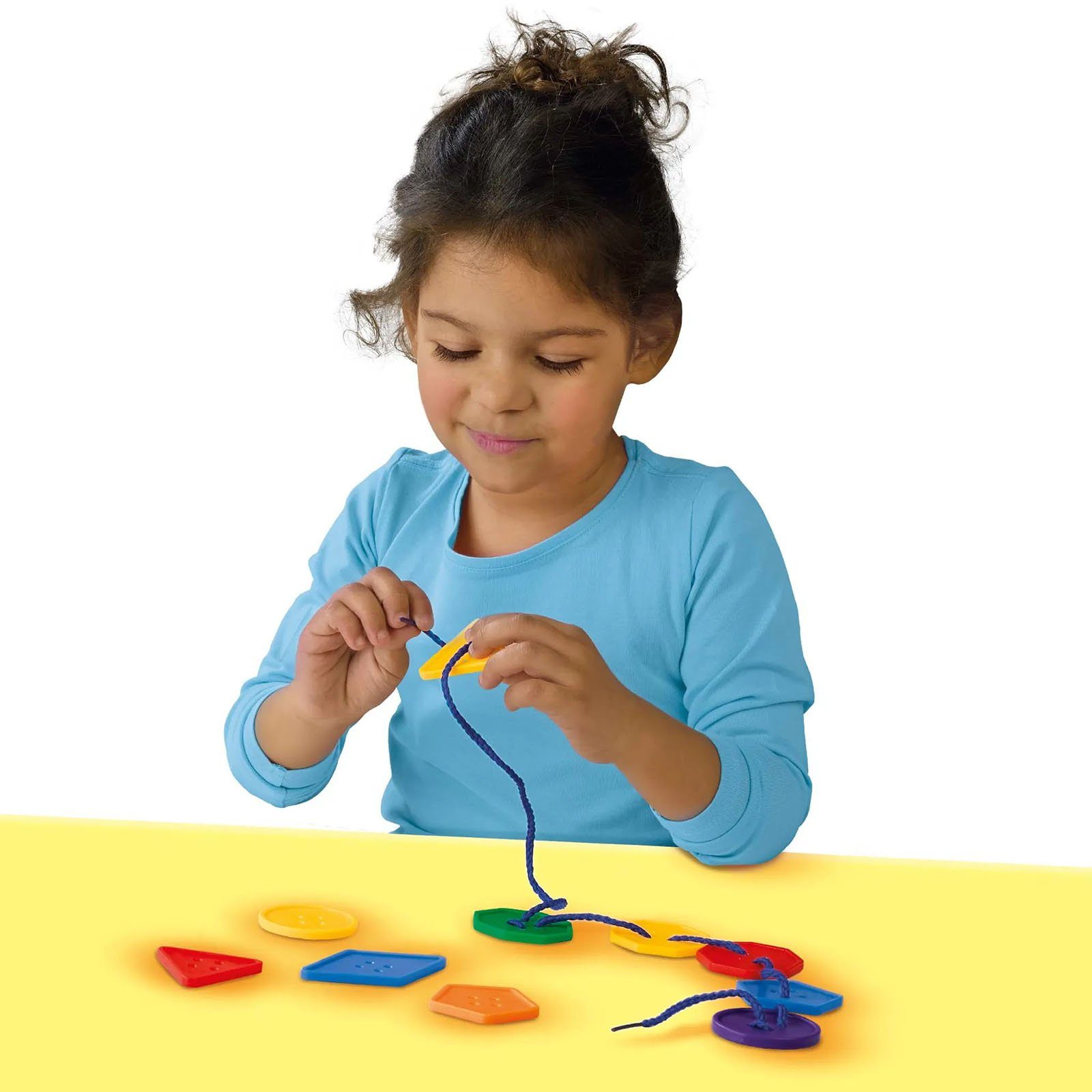 Kinder Knöpfe Lernspielzeug SES SES Creative Feinmotorik auffädeln Fädelspiel