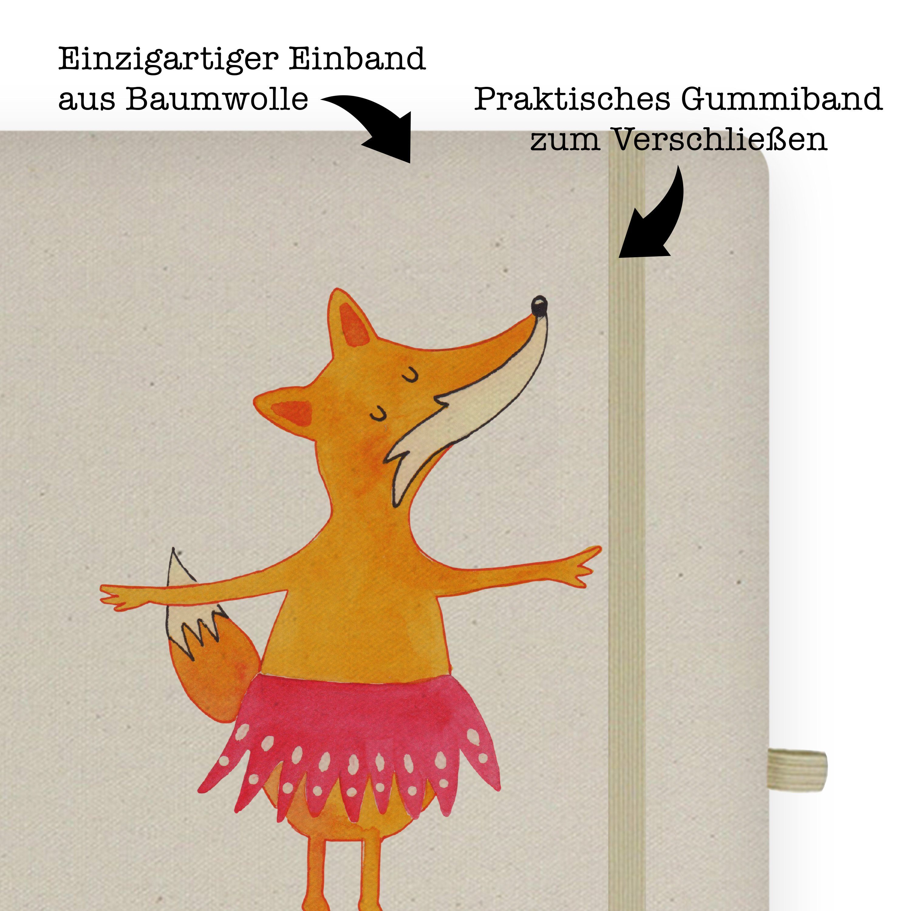 Mrs. Panda Mr. & Mr. - Fuchs elegant Panda Transparent Mrs. & Geschenk, Notizbuch Tänzer, - Adressbuch, Ballerina