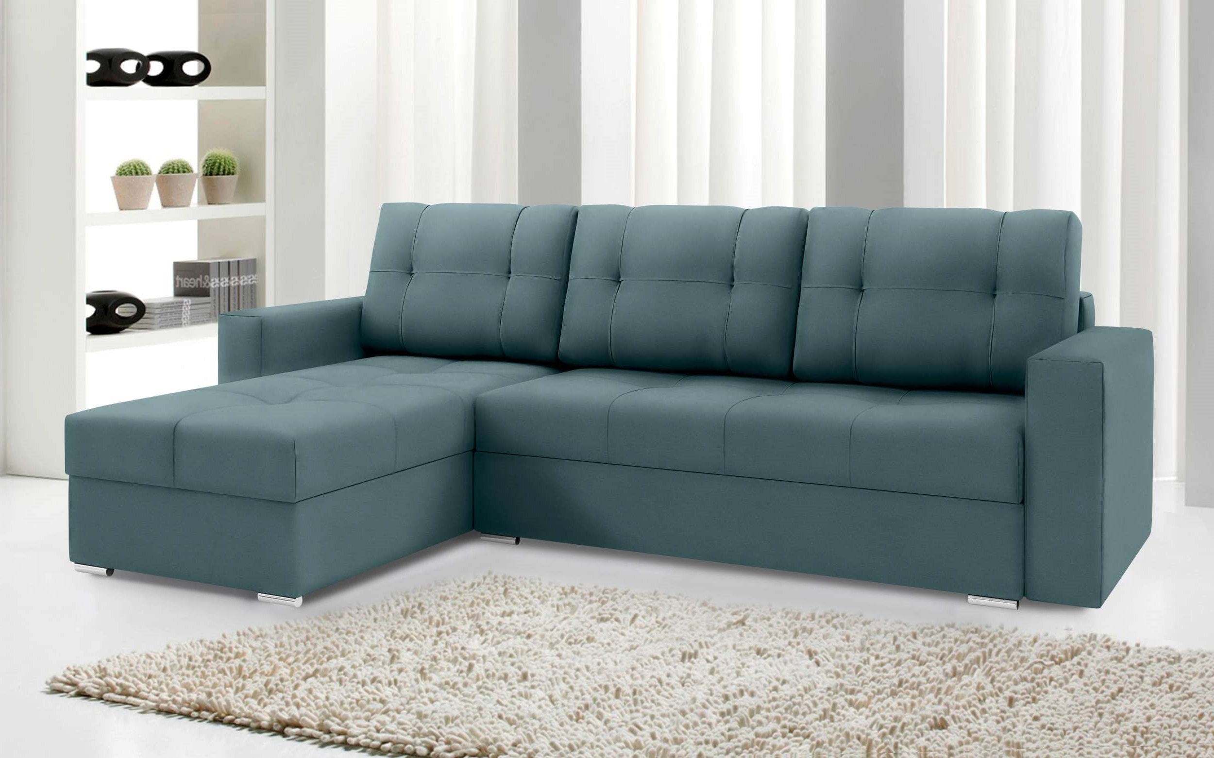Stylefy Ecksofa Adelina, L-Form, Eckcouch, Sofa, Sitzkomfort, mit Bettfunktion, mit Bettkasten, Modern Design | Ecksofas