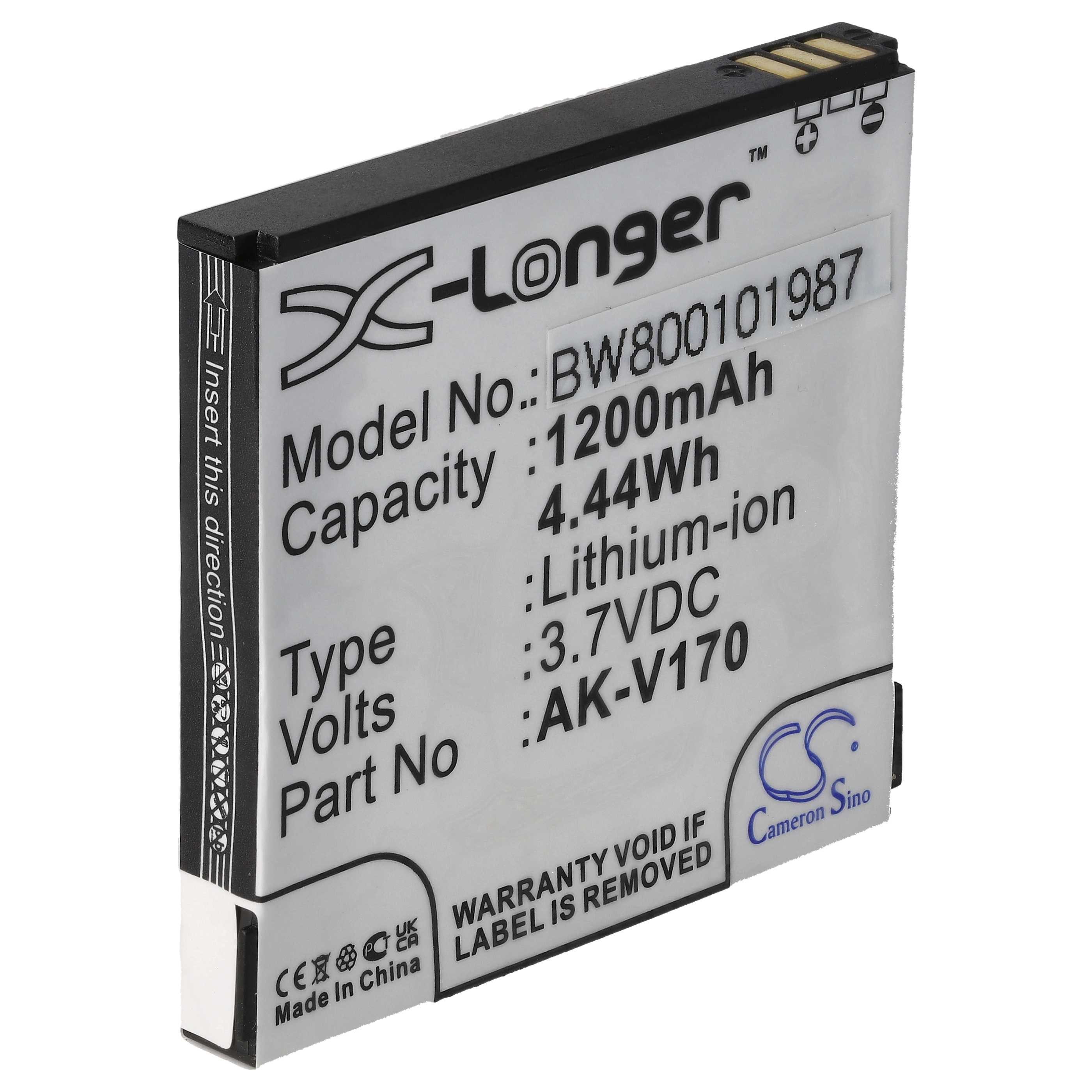 vhbw Akku passend für Emporia LIFE plus, Life Plus Seniorentelefon Smartphone-Akku Akku Li-Ion 1200 mAh (3,7 V, 1 St), Leistungsfähiger Austausch-Akku für Telefon, Smartphone