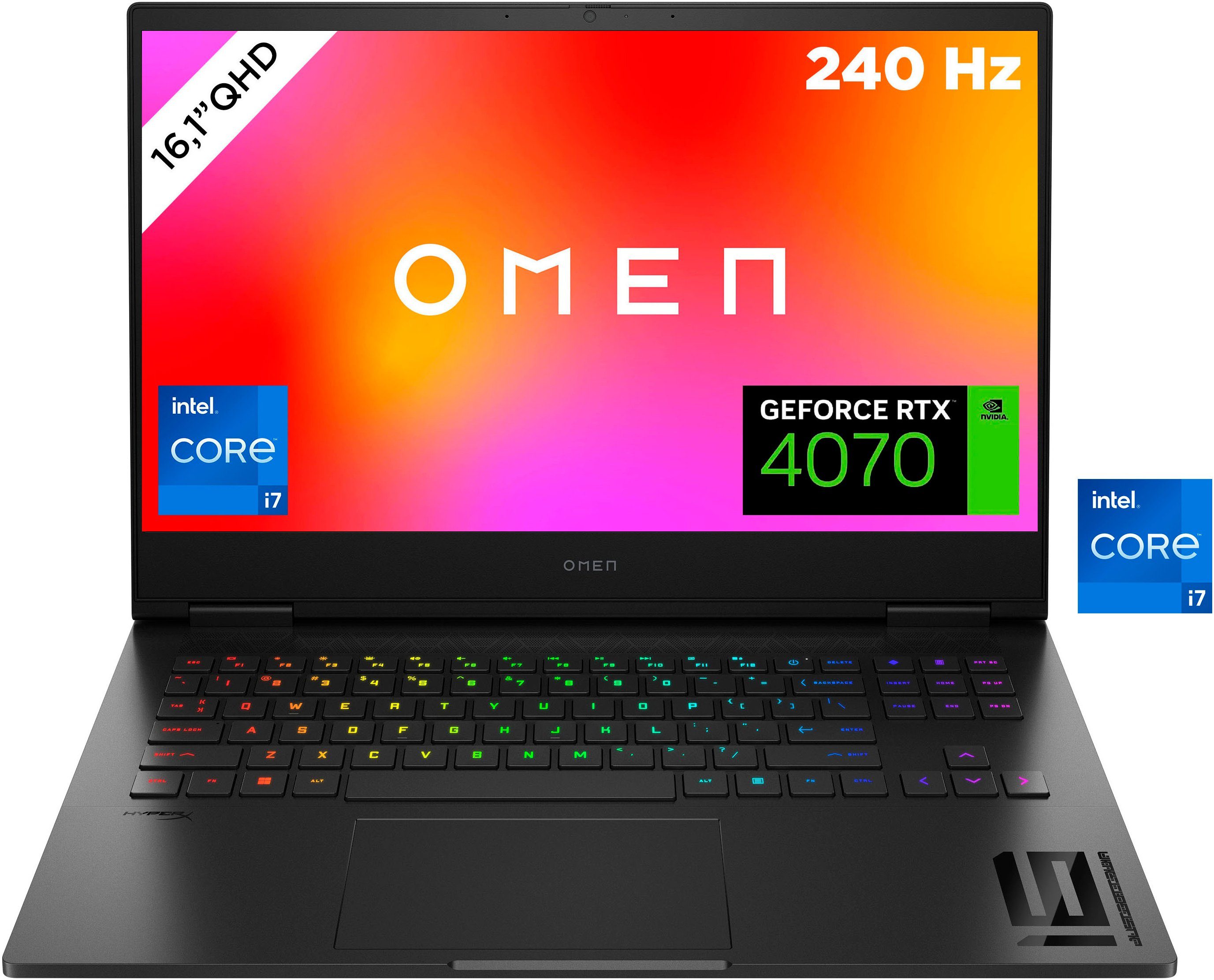 HP 16-wf1077ng Gaming-Notebook (16,1 cm/40,9 Zoll, Intel Core i7 14700HX, GeForce® RTX 4070, 1000 GB SSD)