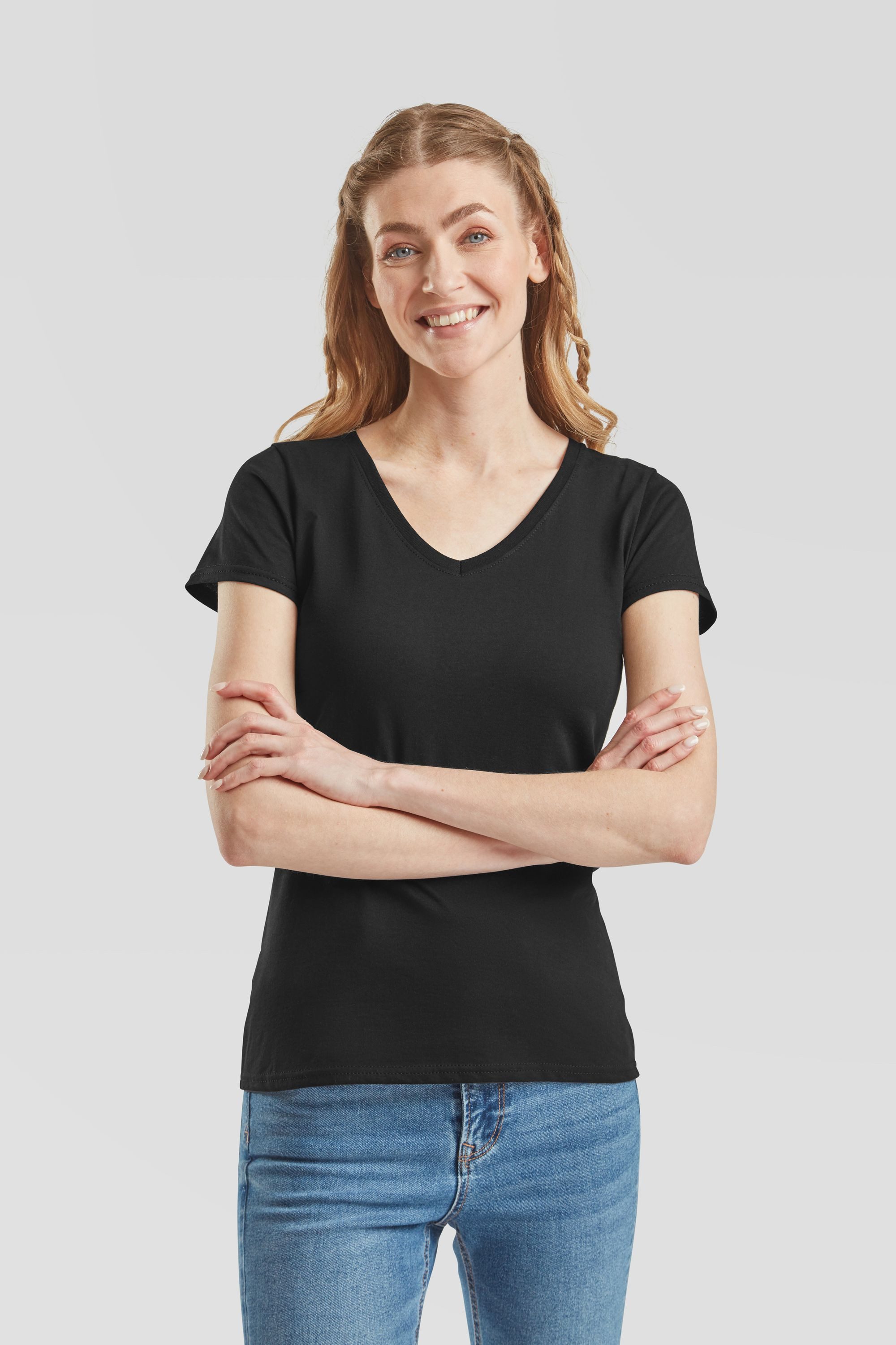 Fruit of the Loom V-Shirt Ladies Valueweight V-Neck T