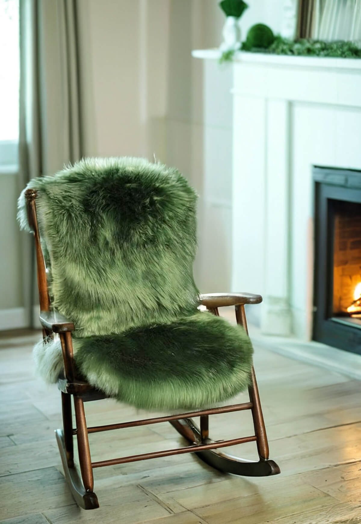 Hollert Fellteppich, Tierform, Lammfell Merino Moosgrün günstig online kaufen