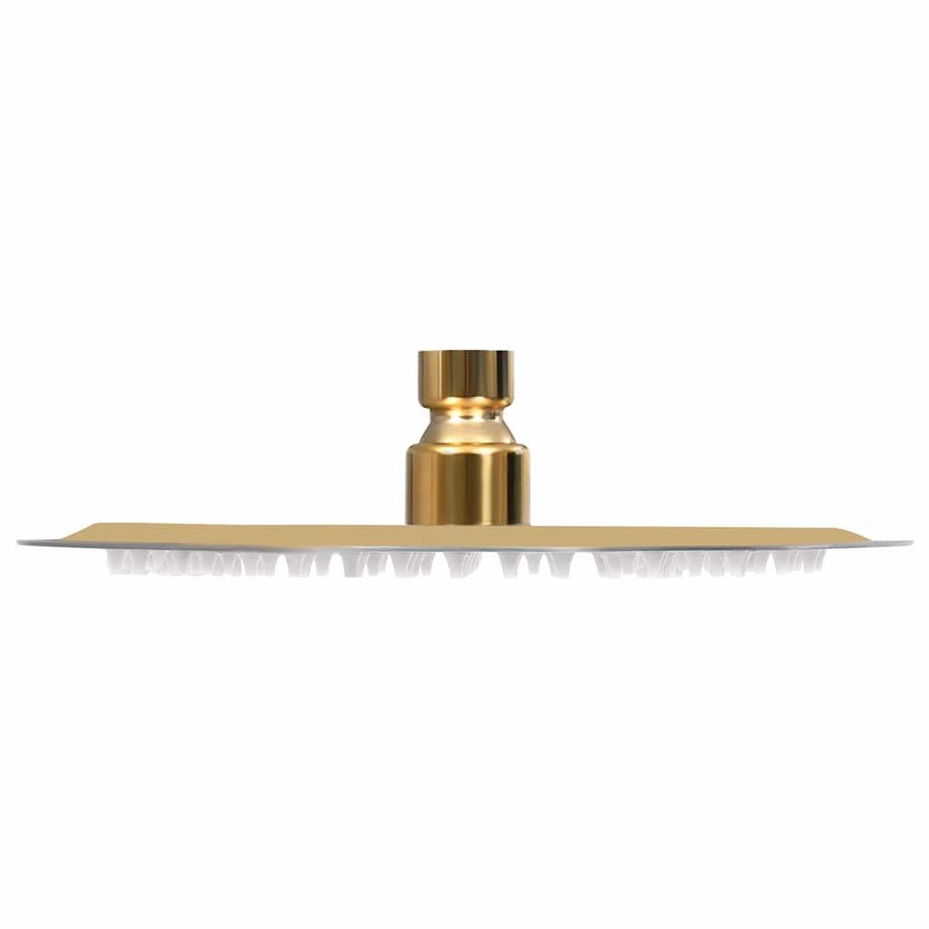 vidaXL Regenduschkopf Regenbrause Edelstahl 20 cm Rund Golden, (1-tlg) – Bild 3 von 5