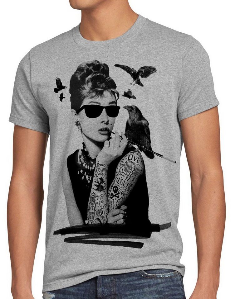 style3 T-Shirt Audrey Tattoo hepburn tatoo rockabilly star film punk rock holly