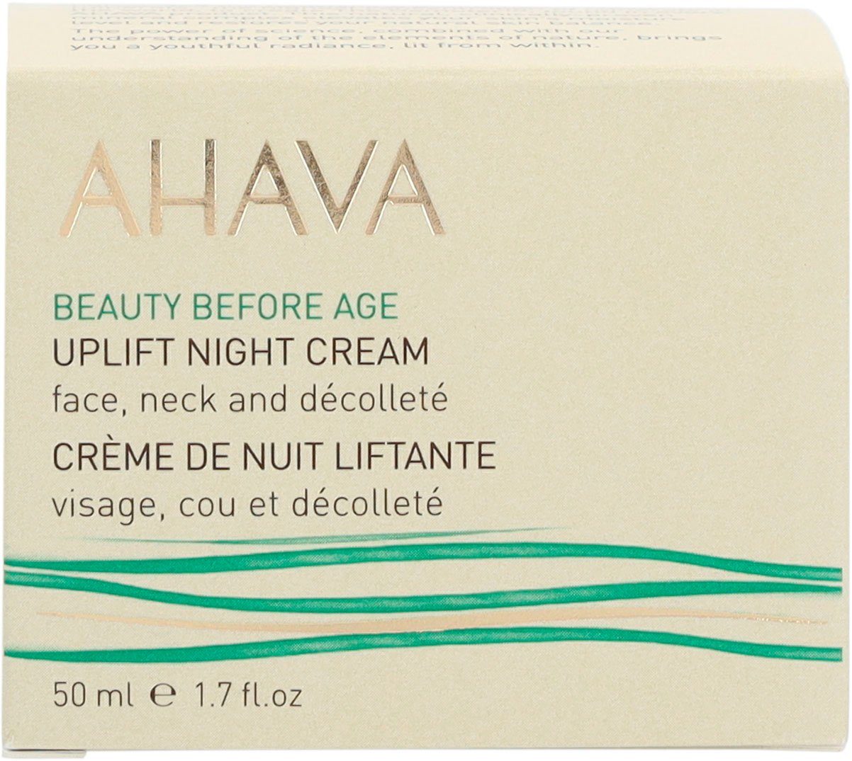 Cream Night AHAVA Beauty Uplift Nachtcreme Before Age