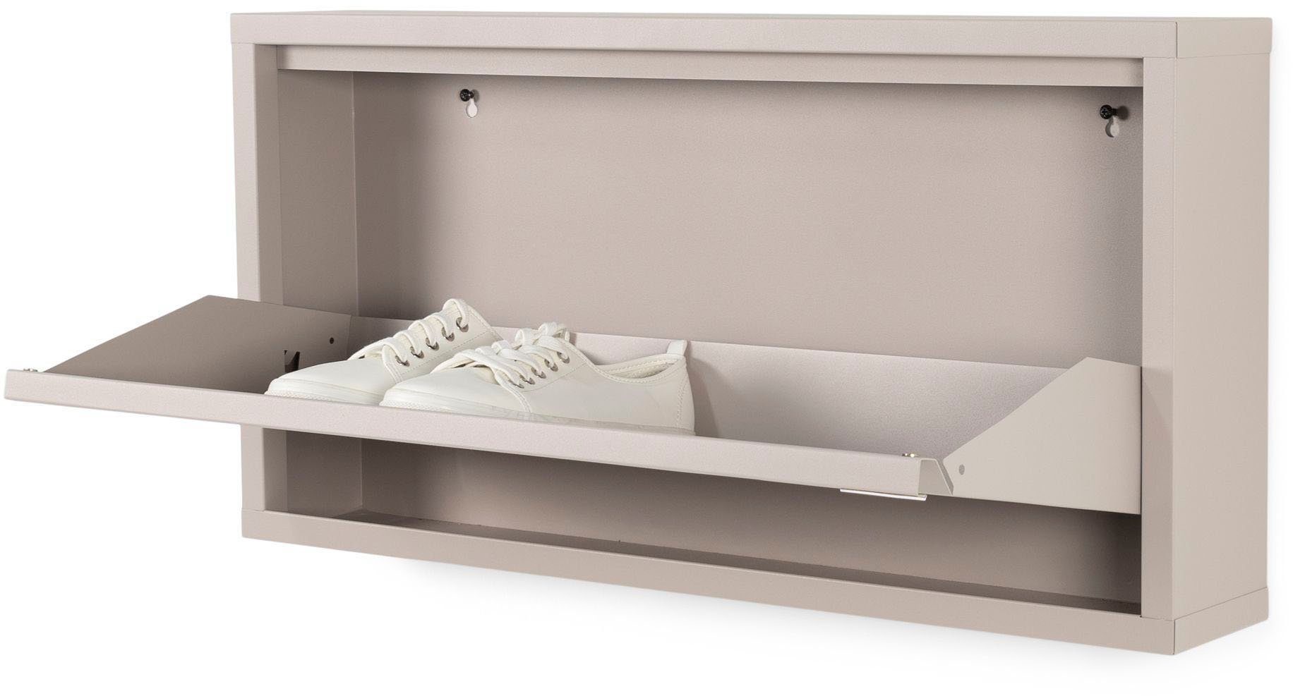 Spinder Design Schuhschrank Metall, Breite 75 cm, Tiefe 12,5 cm
