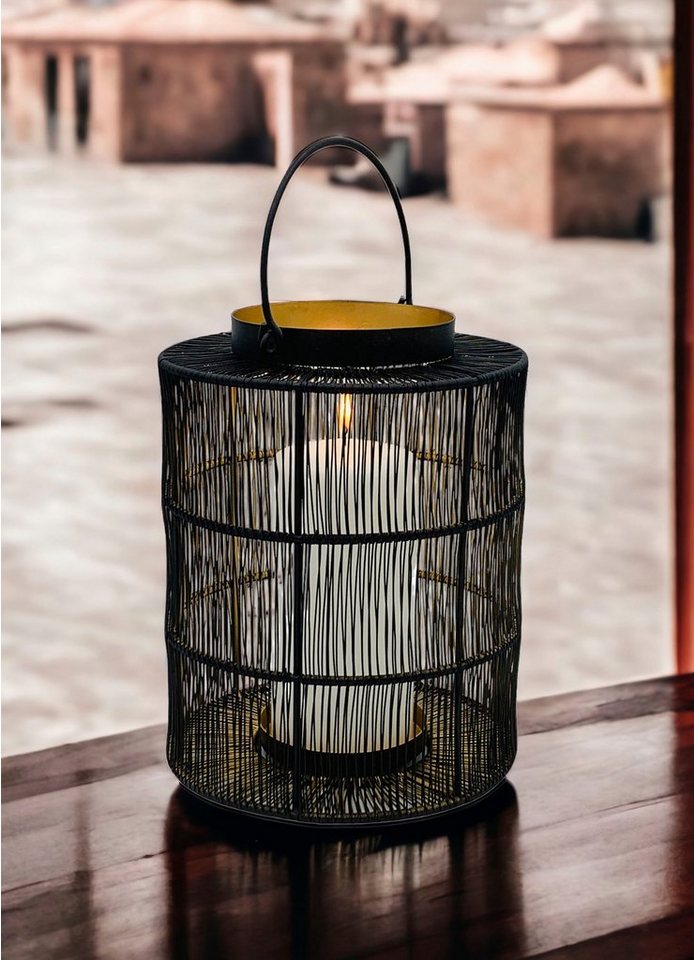 Leonique Kerzenlaterne Kerzenhalter Cinny (1 St), Hängewindlicht aus Metall,  mit Henkel | Kerzenhalter