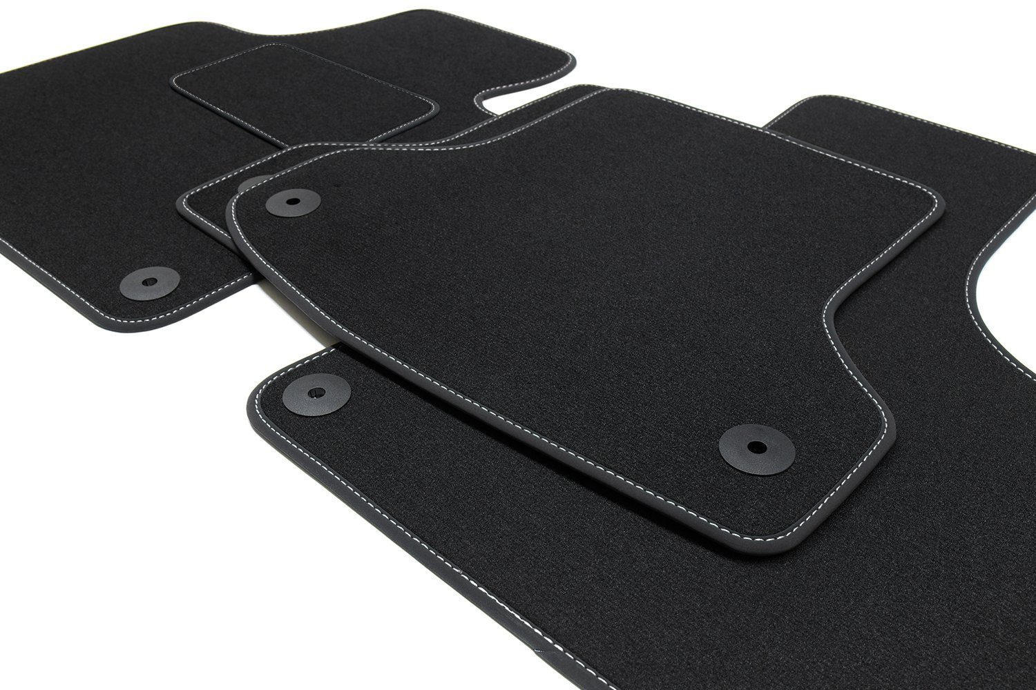 teileplus24 Auto-Fußmatten V256 Velours Fußmatten Set kompatibel mit VW Tiguan 1 5N 2007-2015