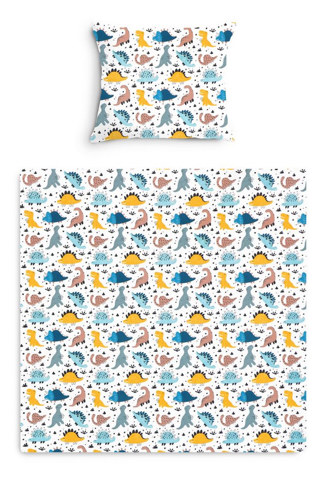 Amilian Babybettwäsche Kinderwagenset - 2tlg. Kinderbettwäsche - 80x80cm + 35x40cm, 100% Baumwolle, 2 teilig, Bettwäscheset für Kinderwagen, Wiege, Babybett - Baby Bettwäsche