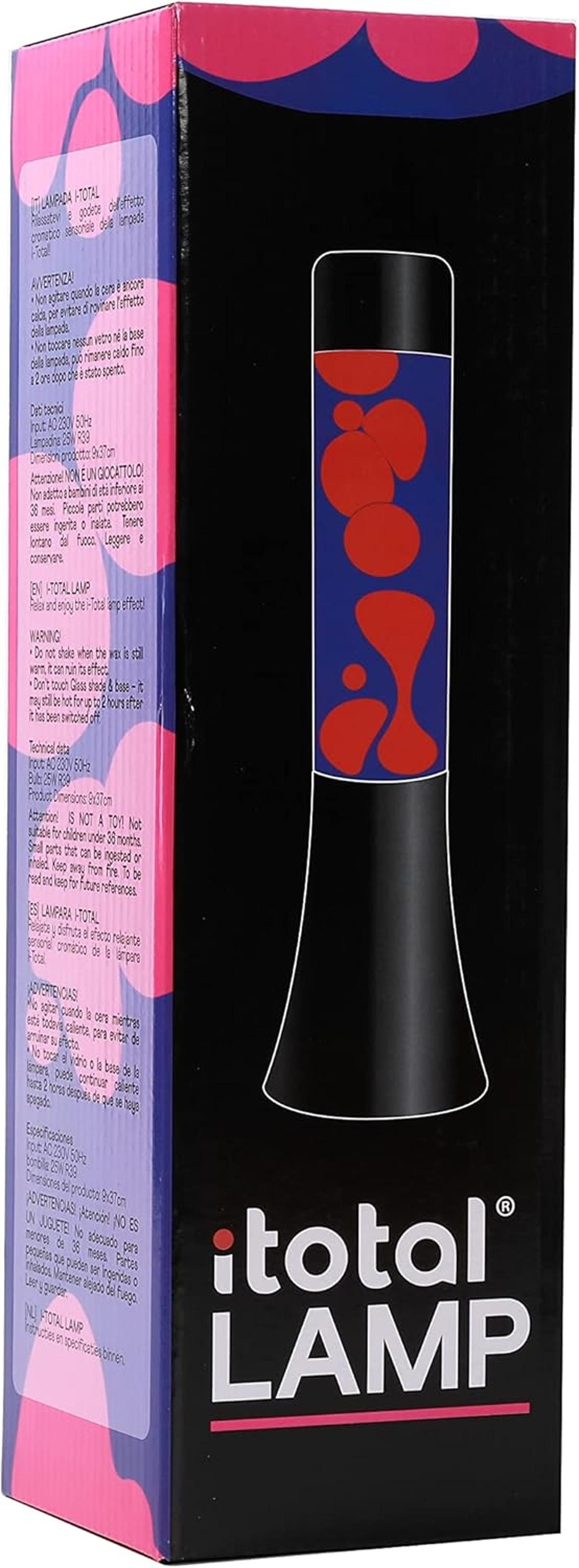 I-TOTAL Lavalampe I-TOTAL® Lavalampe Magie Lavaspektakel Lila Rose Flared – Bild 2 von 3