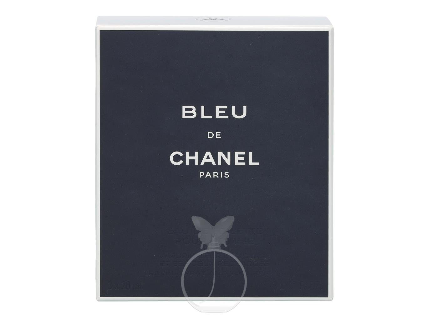 CHANEL Eau de Toilette Chanel 1-tlg. Chanel Zerstäuber, de Toilette de ml Bleu 20 mit 3 Eau x