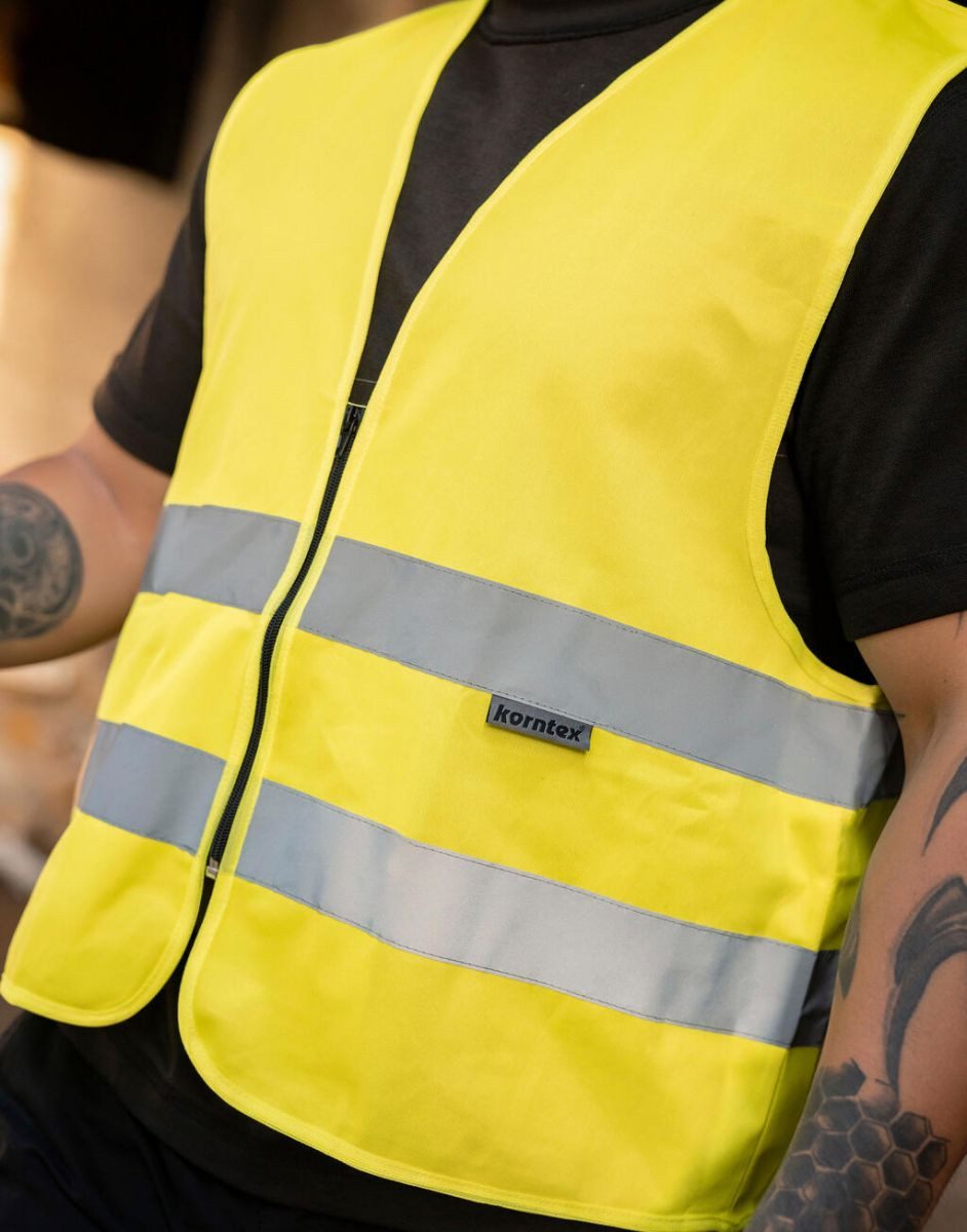 korntex Warnweste Safety Vest With Zipper Warnweste