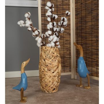CREEDWOOD Wasserhyazinthenvase NATUR BODEN VASE "CALIDA", 40 cm, Wasserhyazinthe, Geflochtene Vase