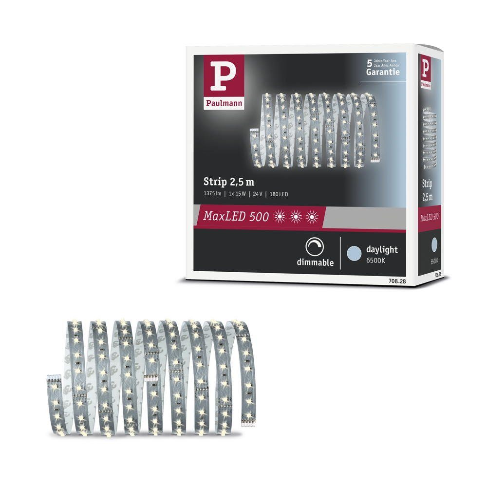 MaxLED Erweiterung, 1-flammig, m, Streifen Paulmann LED silber, LED 2,5 Function Stripe 500, Tageslichtweiß,