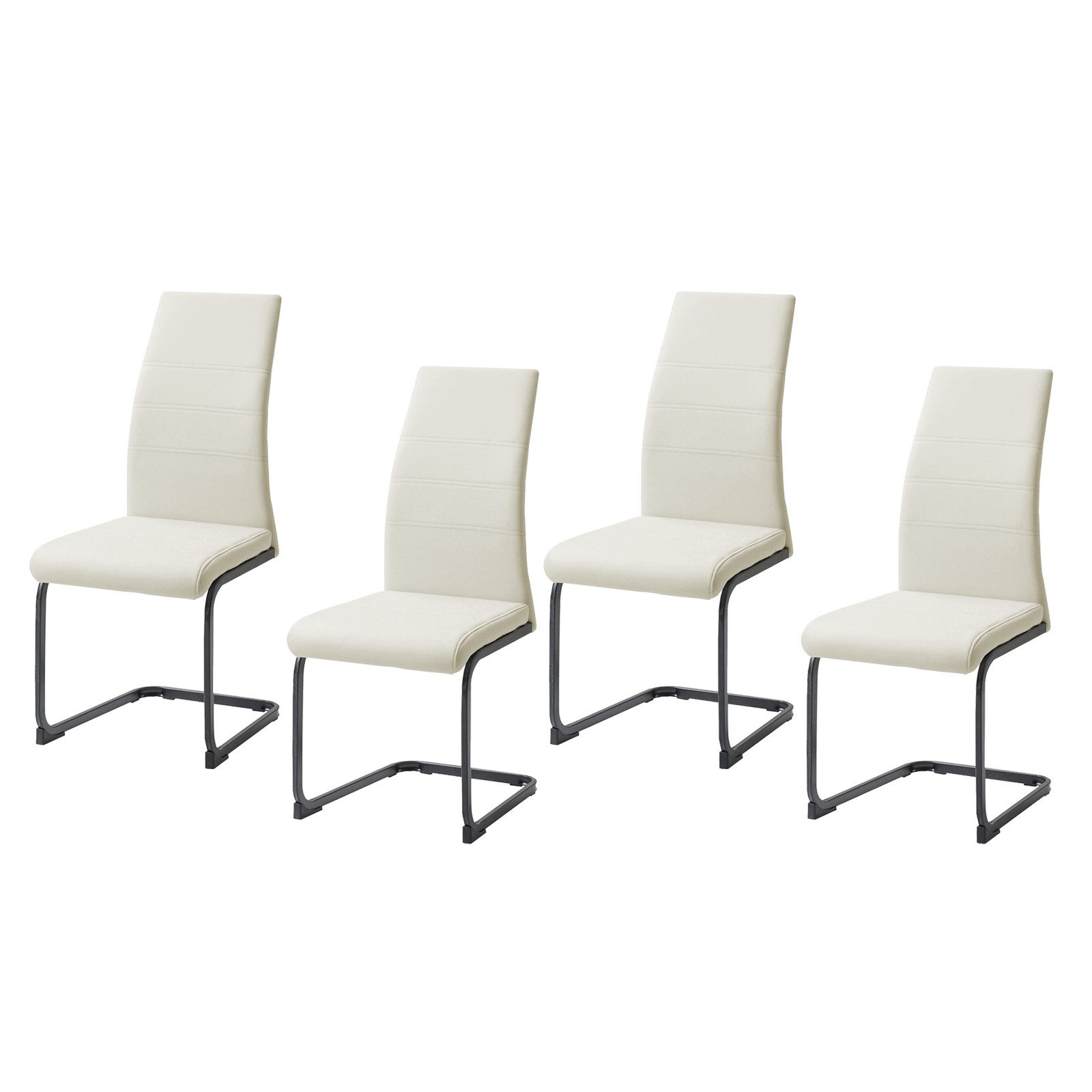 HTI-Living Freischwinger Schwingstuhl SallyP PU Beige (Set, 4 St), Freischw günstig online kaufen