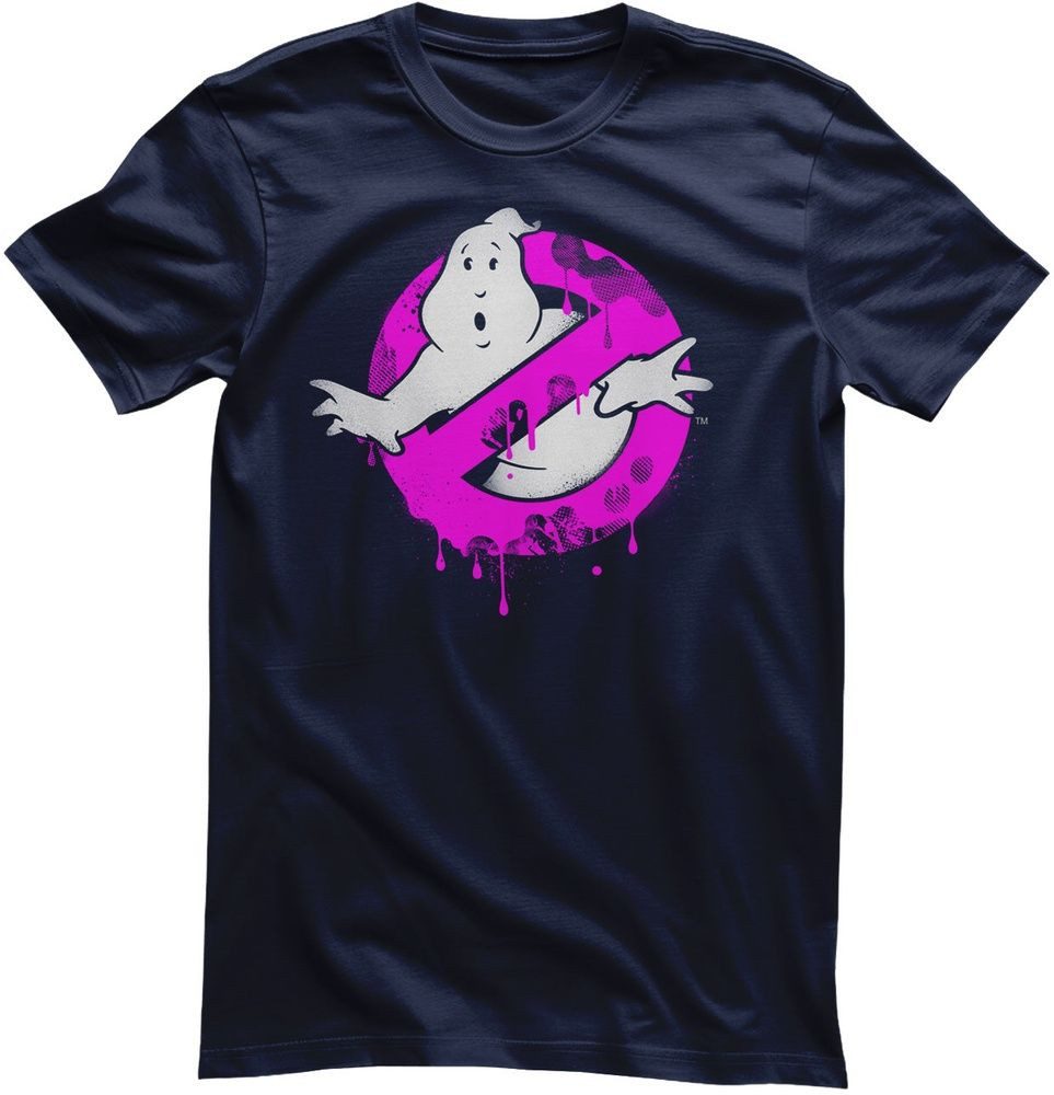 T-Shirt Ghostbusters Pink Drip Logo T-Shirt