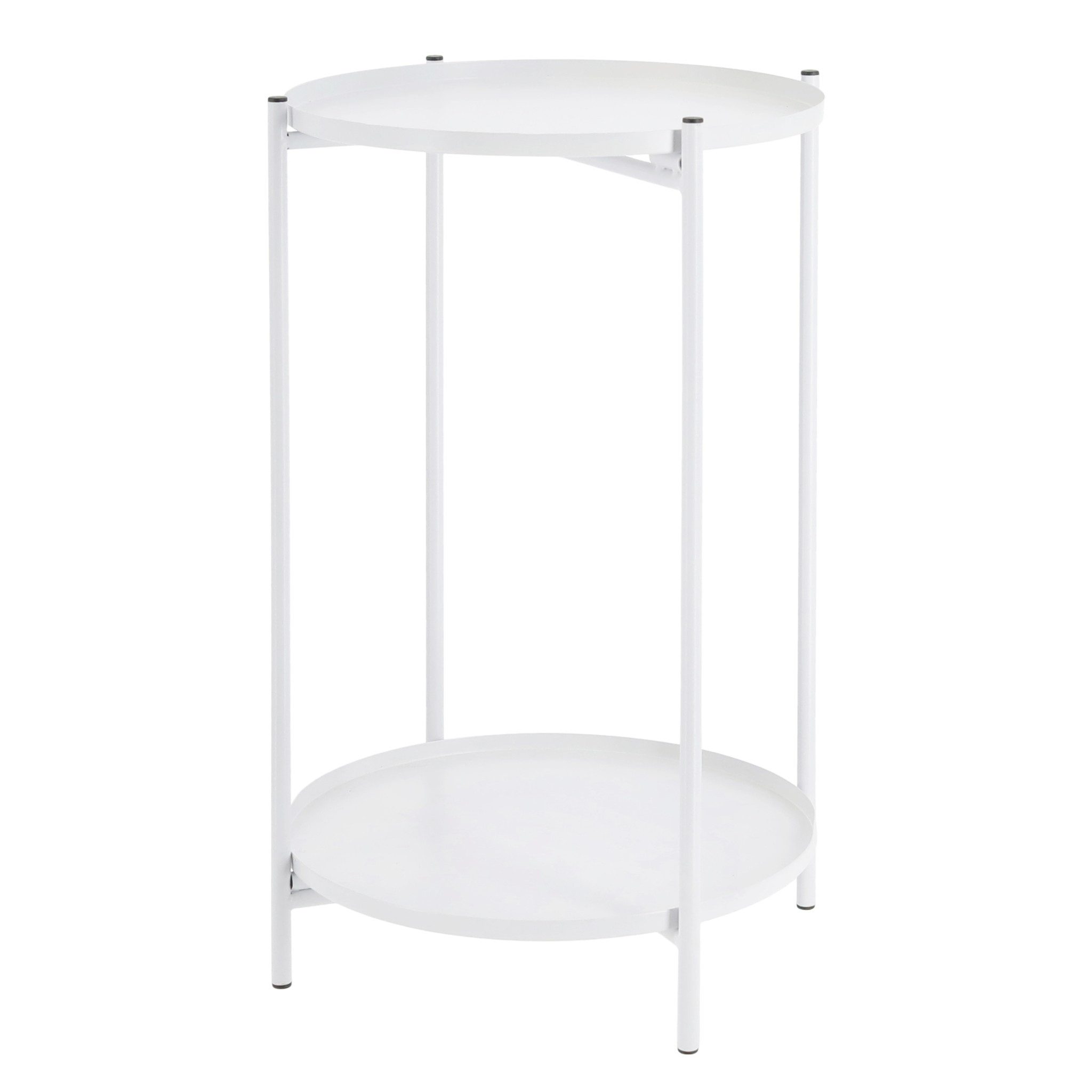 Meinposten Beistelltisch Couchtisch Telefontisch rund 28x48 cm schwarz crem günstig online kaufen