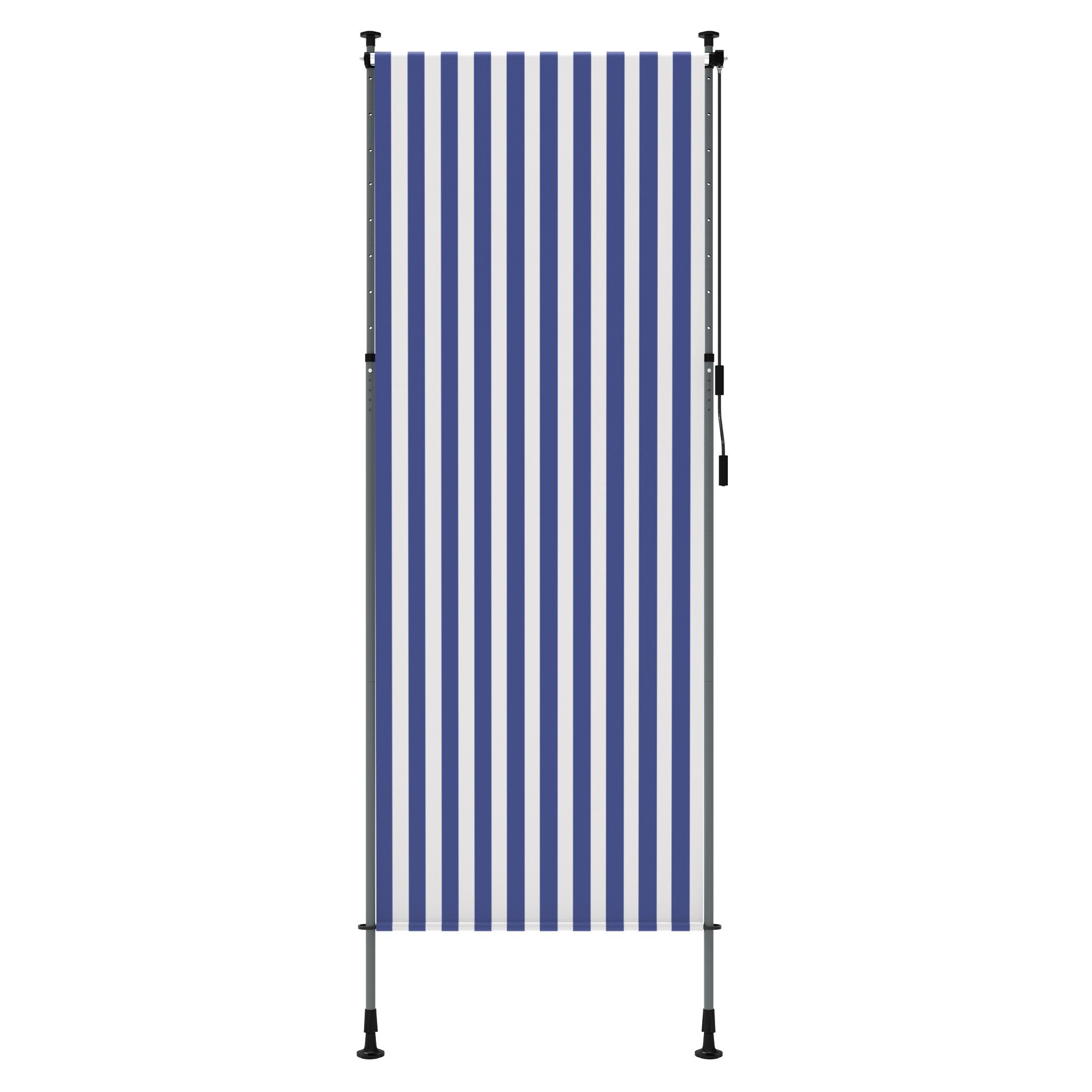 FIVMEN Senkrechtmarkise Klemmmarkise Balkonmarkise Außenmarkise Sonnenschutz Sichtschutz mit Handkurbelmechanismus Vertikalmarkise