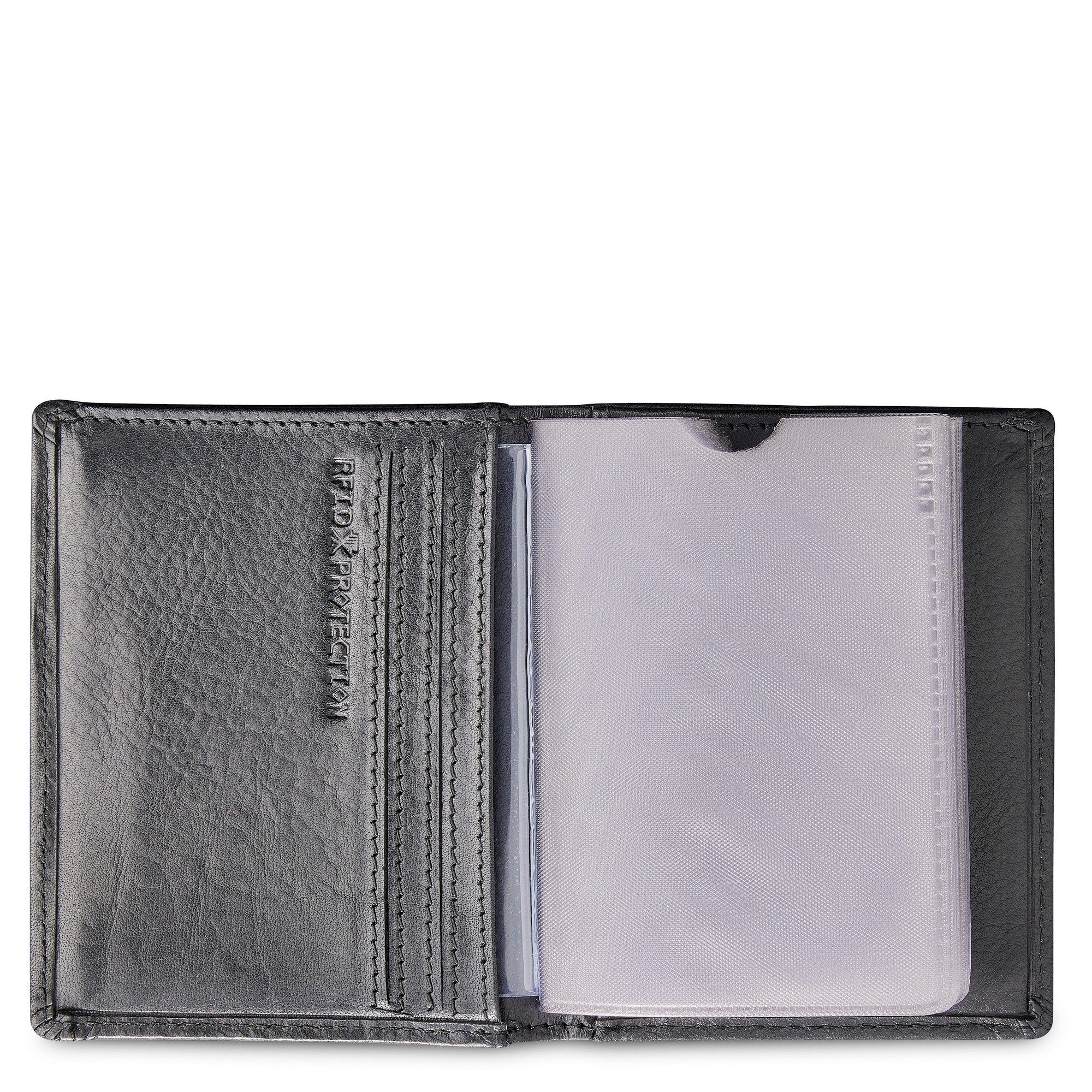 (1-tlg) Geldbörse Marco MANO Don cm schwarz 10 RFID - Kreditkartenetui