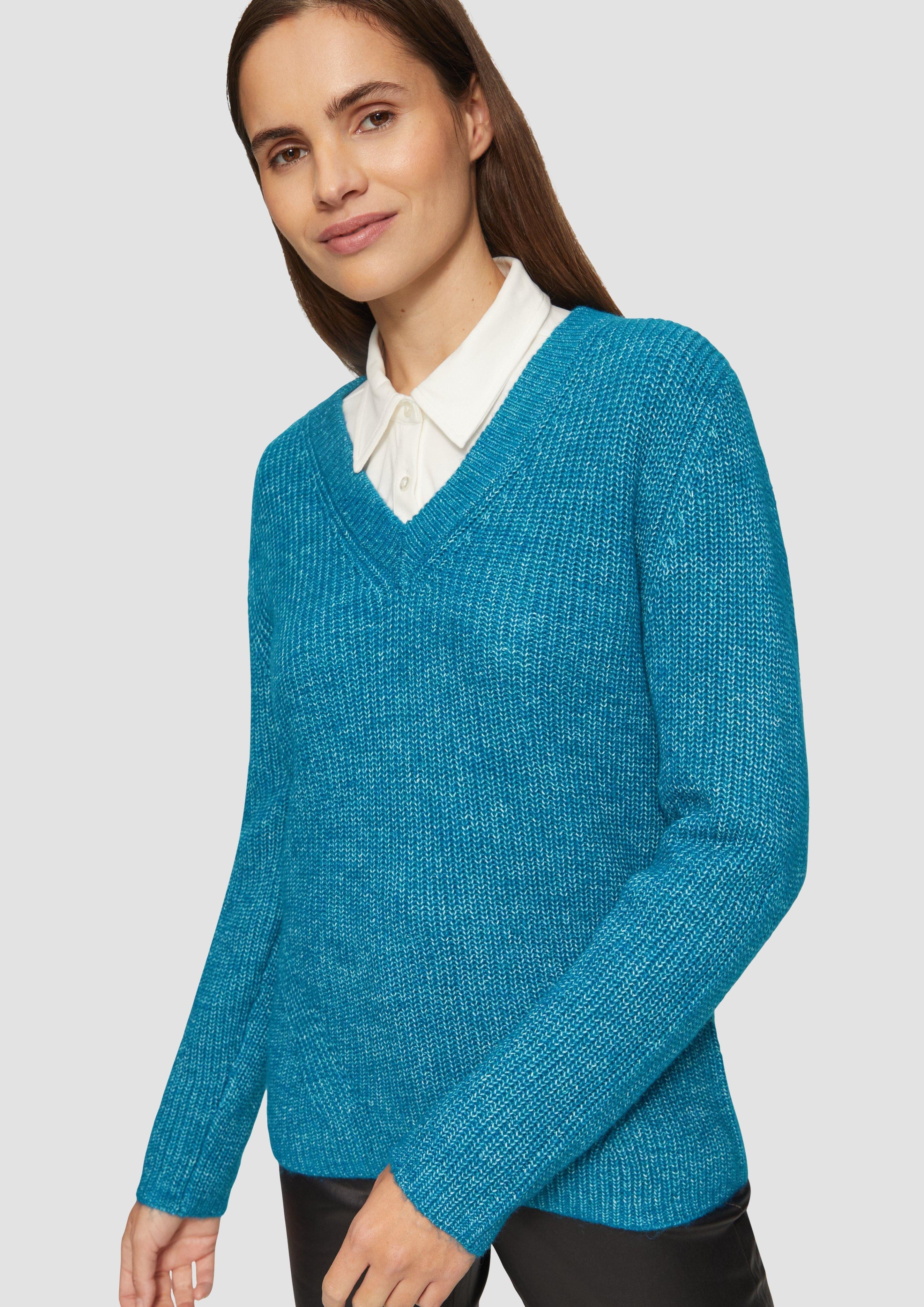 s.Oliver Strickpullover Strickpullover mit V-Ausschnitt und günstig online kaufen