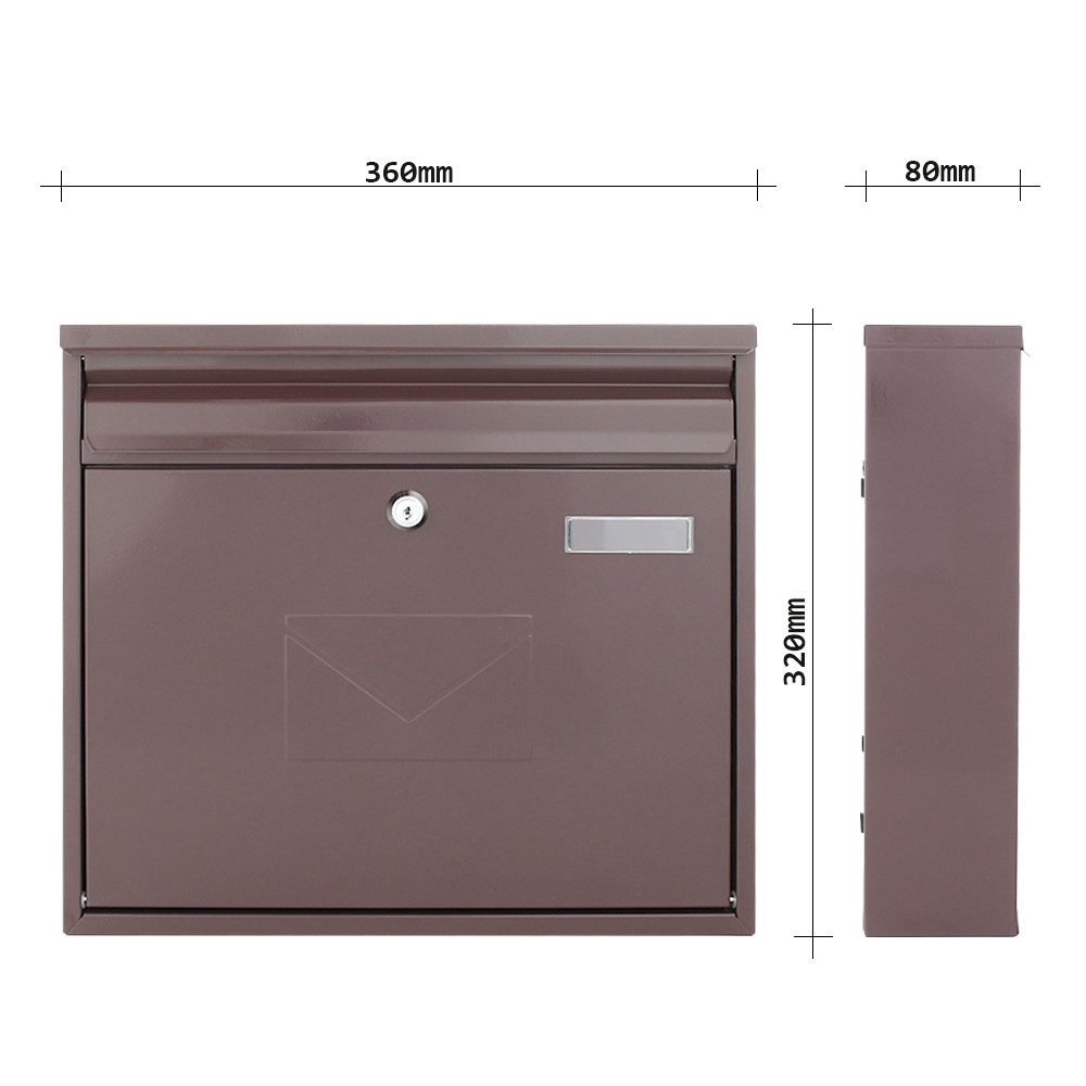 Profirst Briefkasten Profirst Mail PM 460 Briefkasten (Farbe: Braun) – Bild 4 von 5