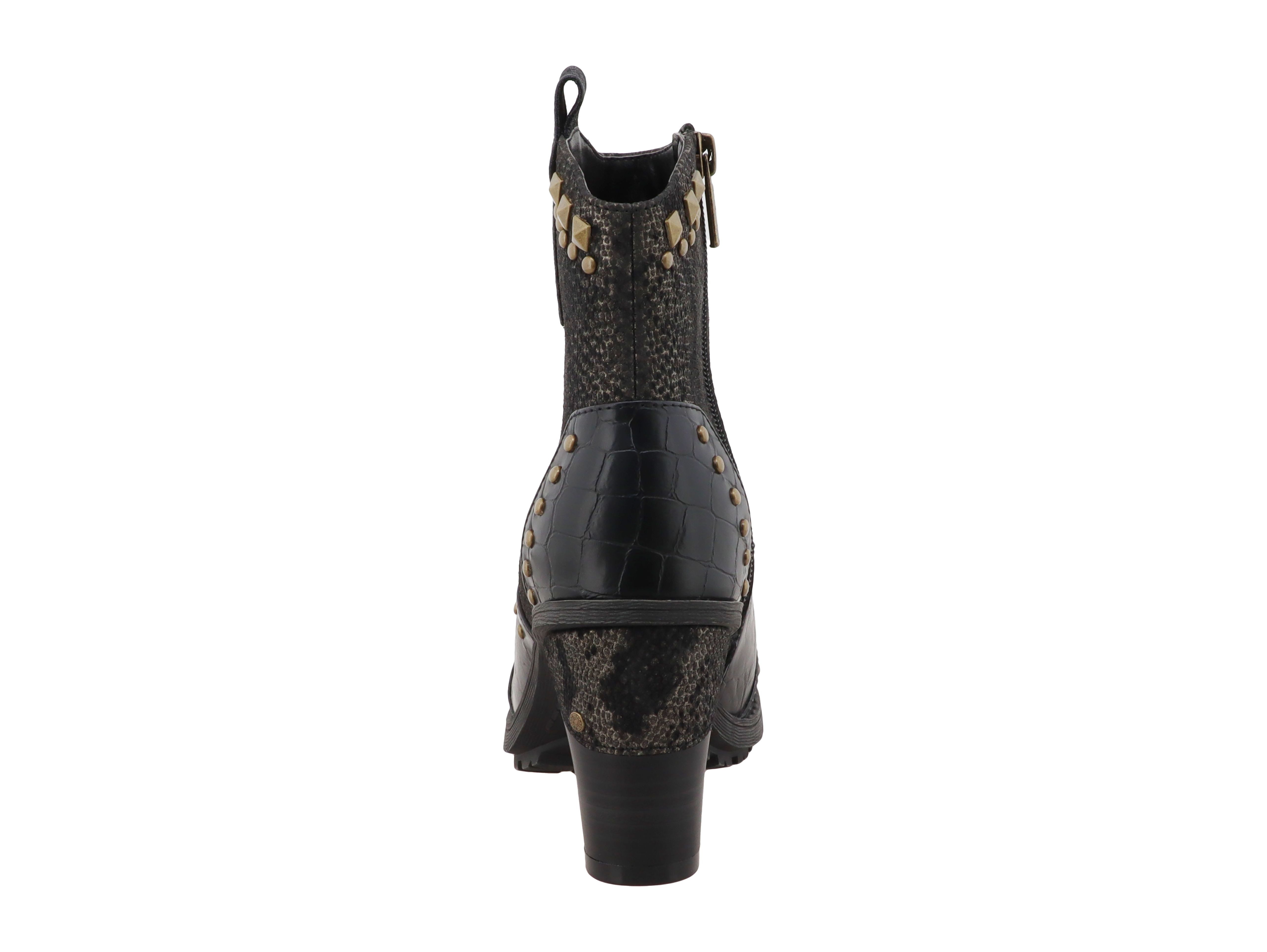 Mustang Shoes Stiefel Stiefelette Blockabsatz, Ankleboots mit vielen Nieten besetzt