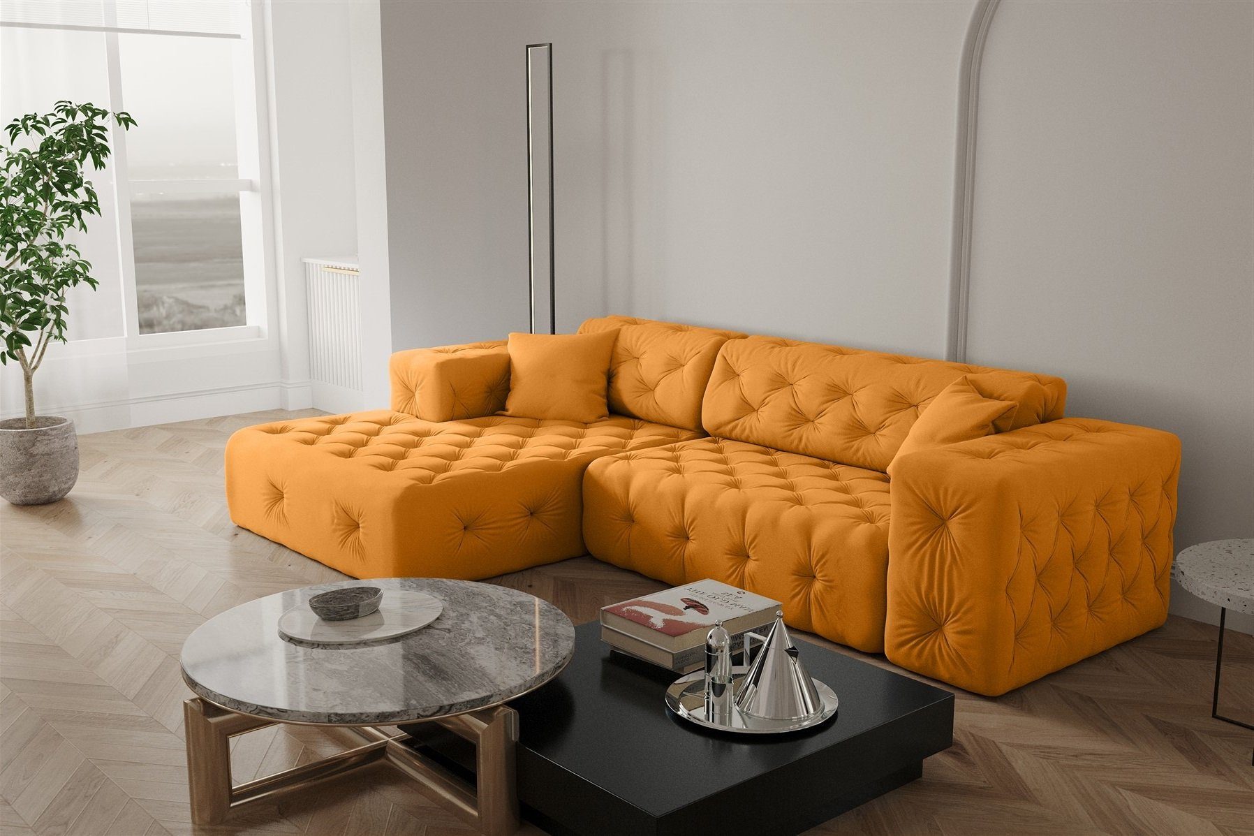Fun Möbel Ecksofa Ecksofa Designersofa CHANTAL günstig online kaufen