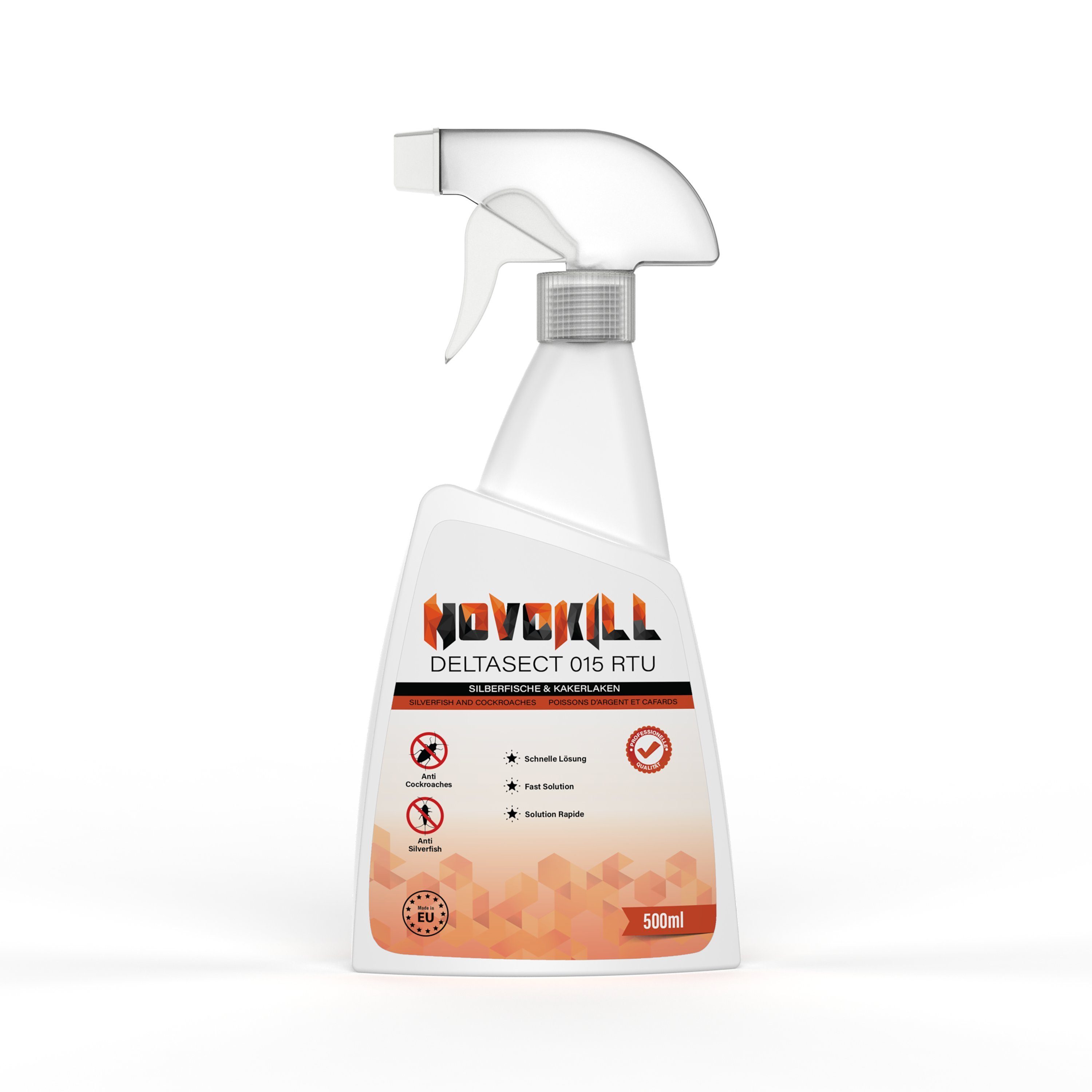 Novokill Insektenspray Deltasect Silberfische & Schabenspray, 500 ml, mit Langzeiteffekt, gebrauchsfertig & geruchsneutral