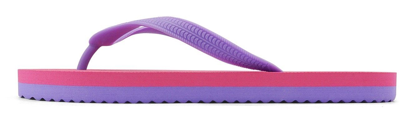 Flip block Flop Kontrast-Look sommerlichen originals*color lila-fuchsia Zehentrenner im