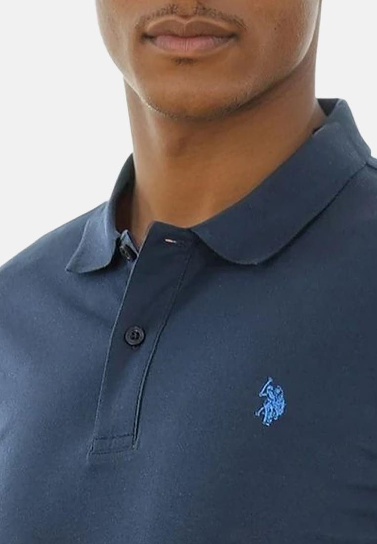 U.S. Polo Assn. Poloshirt USArrchie – Herren Classic Fit kurzarm mit Logo-Stickerei Mit Flachstrick-Kragen, Knopfleiste und elastischer Baumwollmischung – Bild 4 von 5