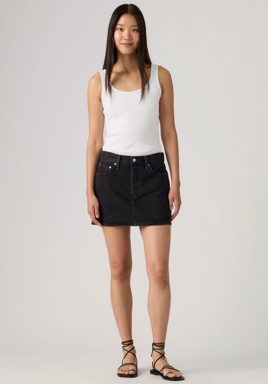 Levi's® Jeansrock ICON SKIRT mit Used-Effekten und ausgefransten Kanten