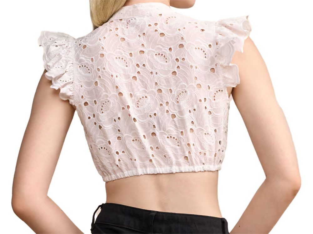 Krüger Madl Dirndlbluse Dirndlbluse Olessa Flügelarm ecru