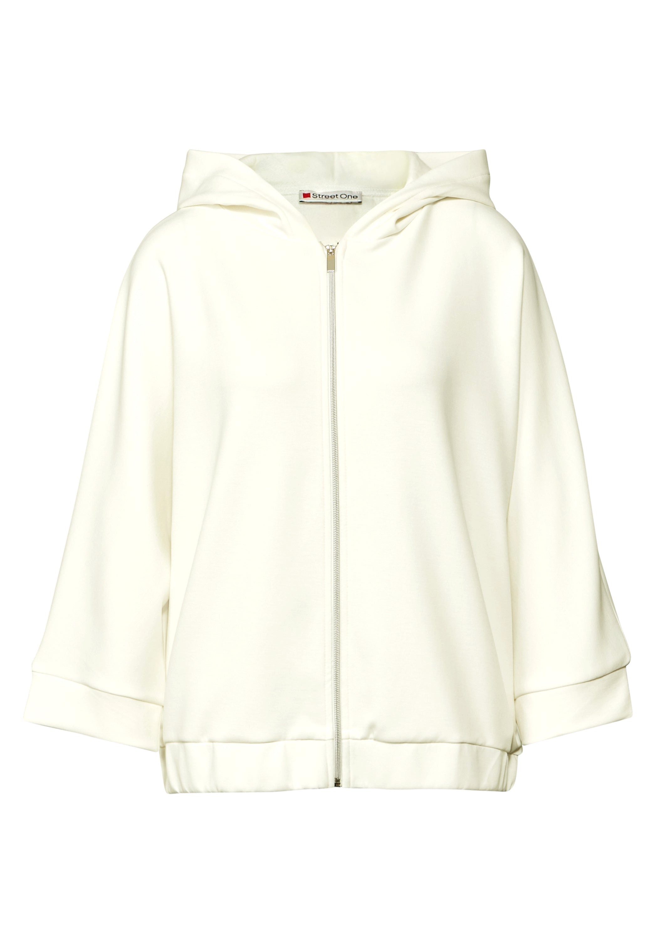 STREET ONE Sweatjacke Silk-Look Hoodie Jacke günstig online kaufen