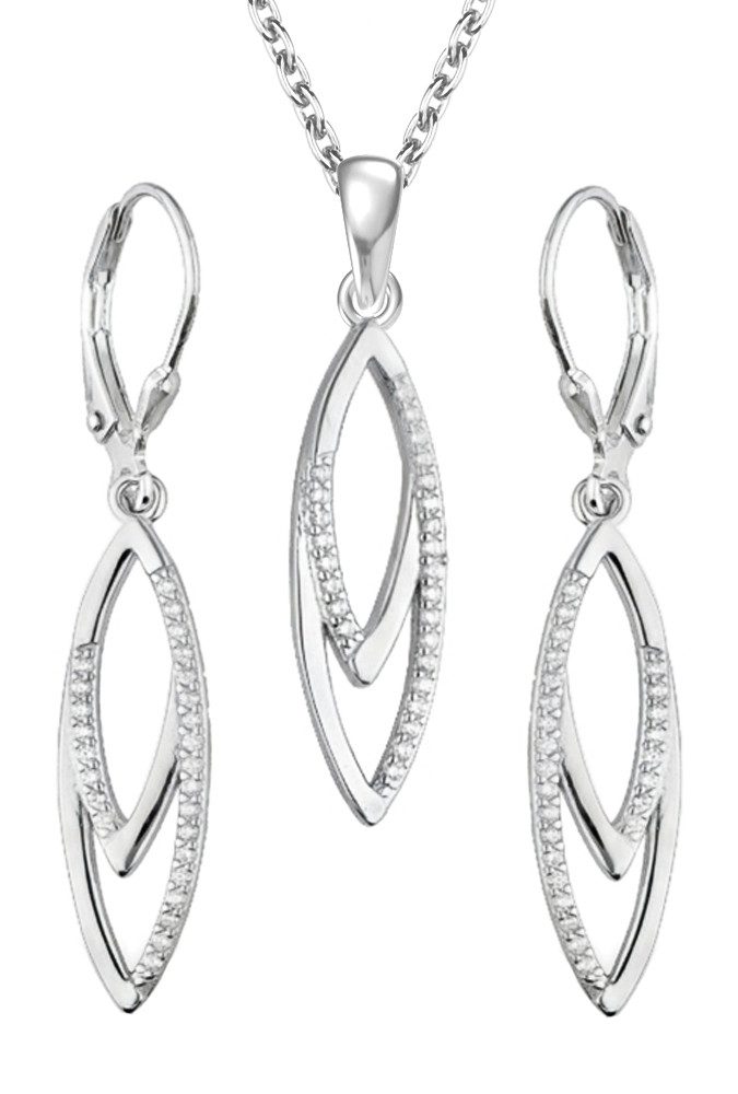 Limana Schmuckset 925 Sterling Silber Ohrhänger Halskette Anhänger Kette mi günstig online kaufen