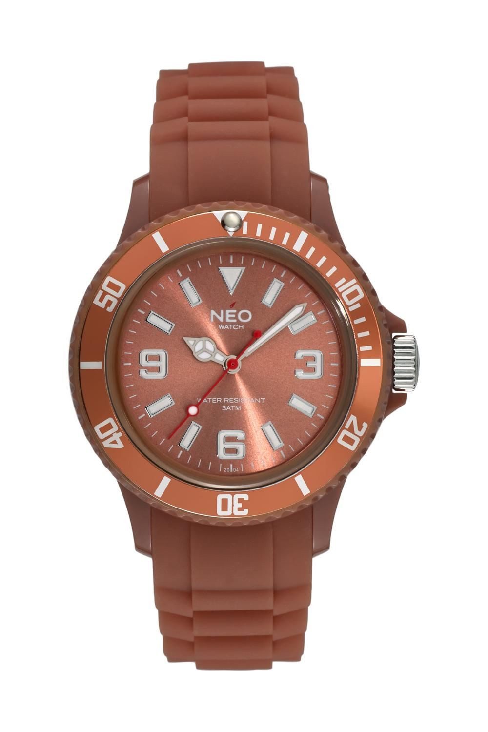 Neo Watch Quarzuhr Damenuhr Herrenuhr unisex braun NICE-1 Armbanduhr Modell N1-005 N1-005, Mineralglas, Damen Herren Uhr, braunes Gehäuse, braunes Armband