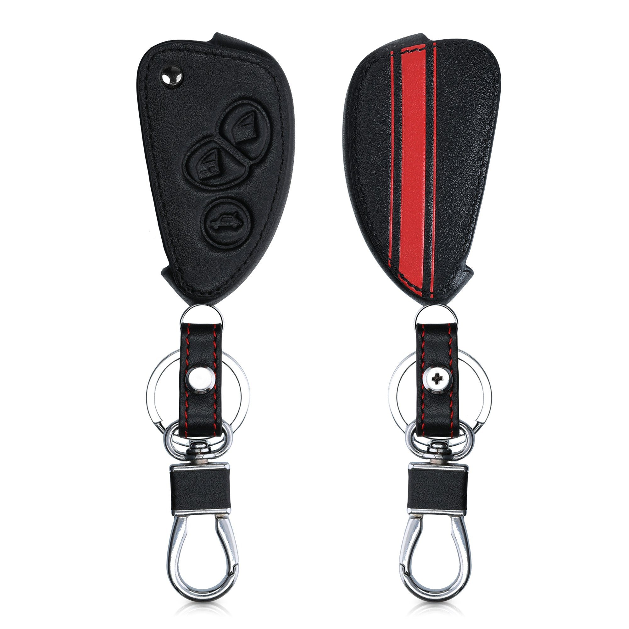 kwmobile Schlüsseltasche Autoschlüssel Hülle für Alfa Romeo, Kunstleder Schutzhülle  Schlüsselhülle Cover, robustes Kunstleder Auto Schlüssel Case mit edler  Lederoptik
