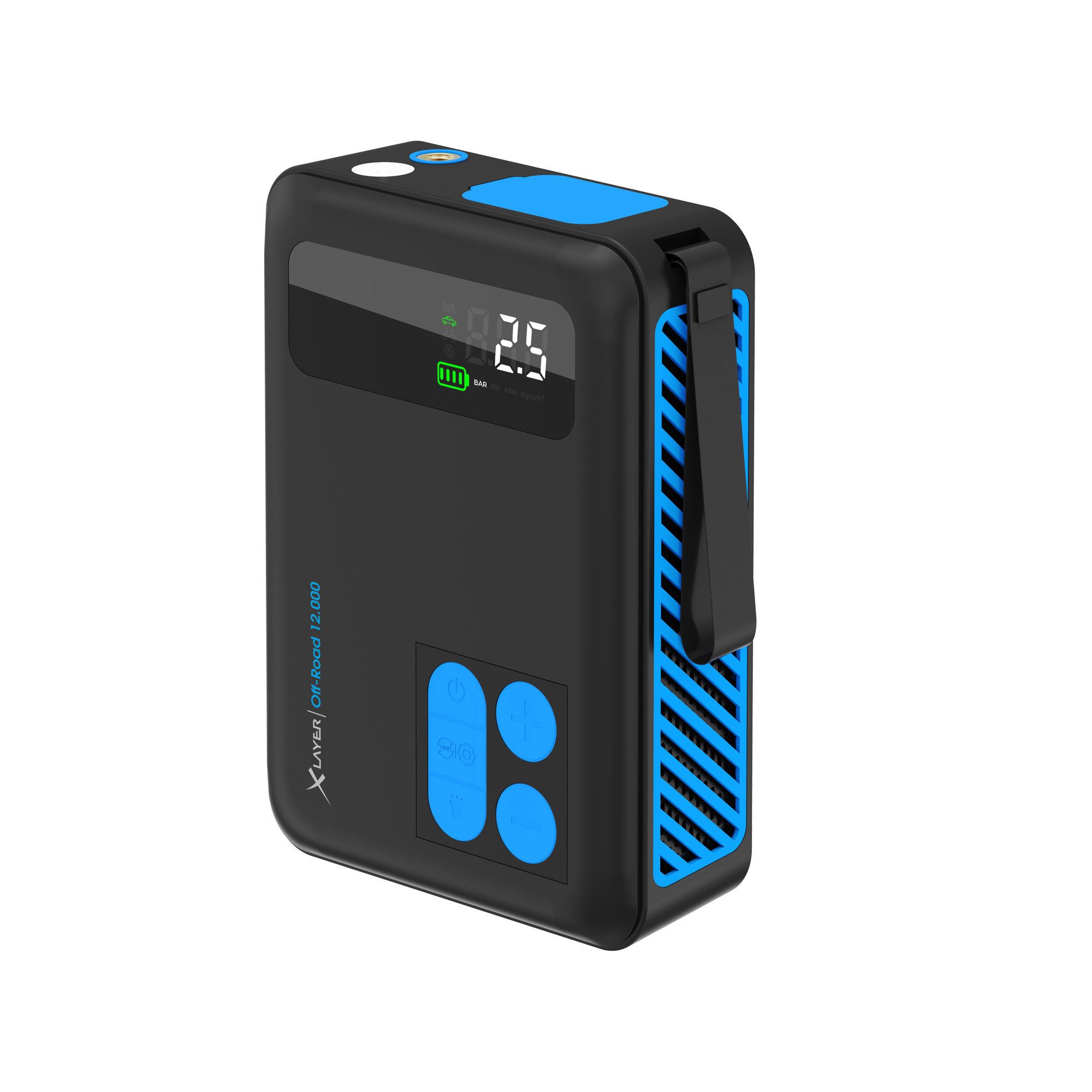 XLAYER Notstarthilfe-Powerbank Off-Road 12.000 mAh mit Kompressor Powerbank