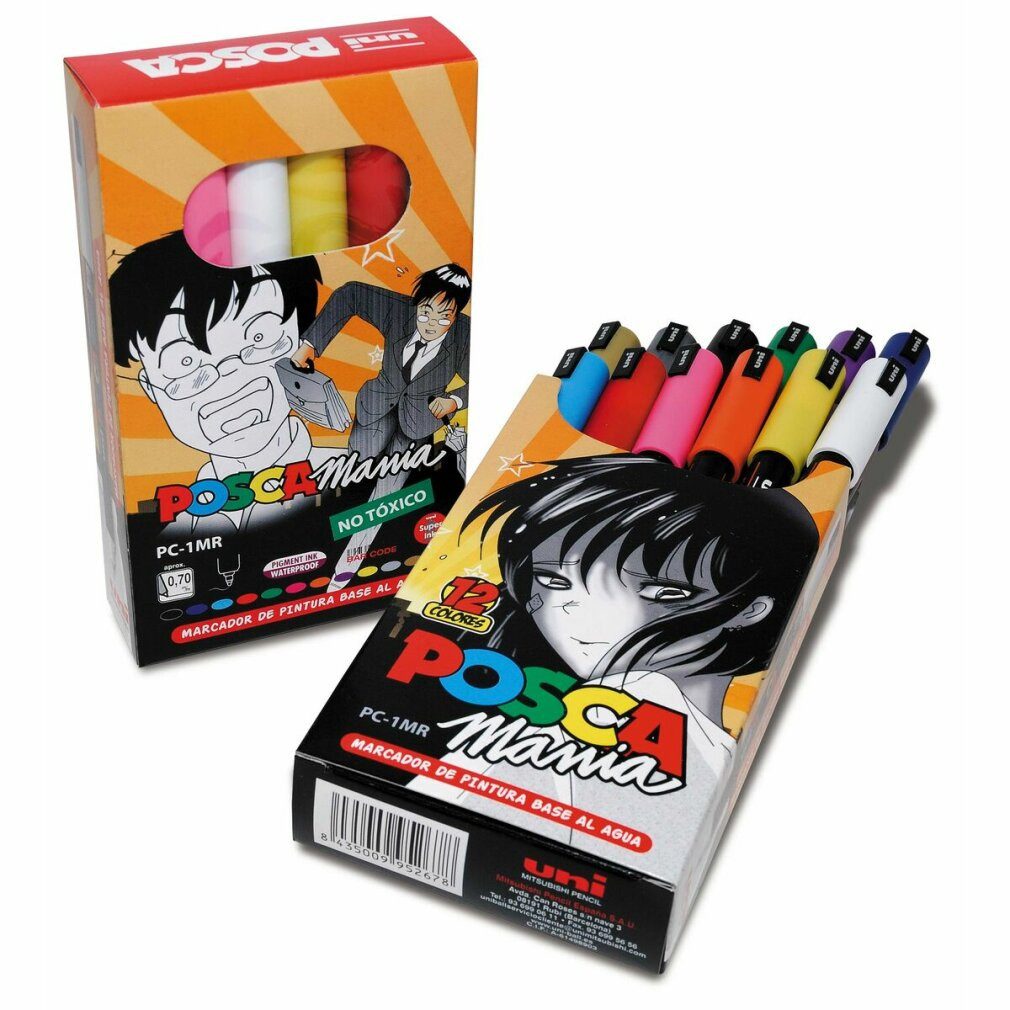 Uni Маркеры Маркеры-Set -Ball Posca Mania PC-1MR 0,7 mm 12 Stück