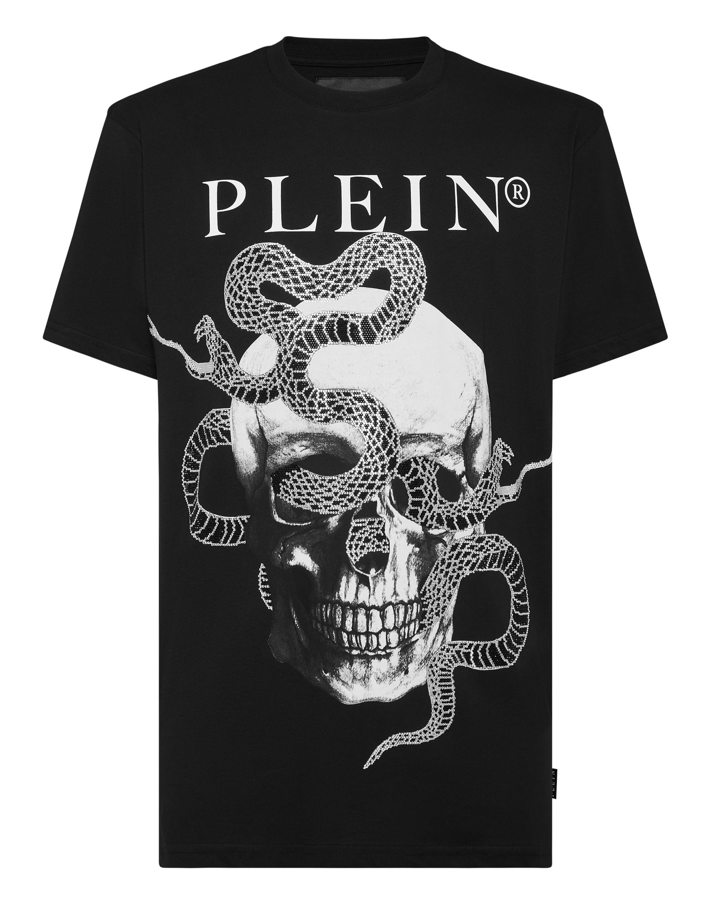 PHILIPP PLEIN T-Shirt Snake Mit Schmucksteinen günstig online kaufen