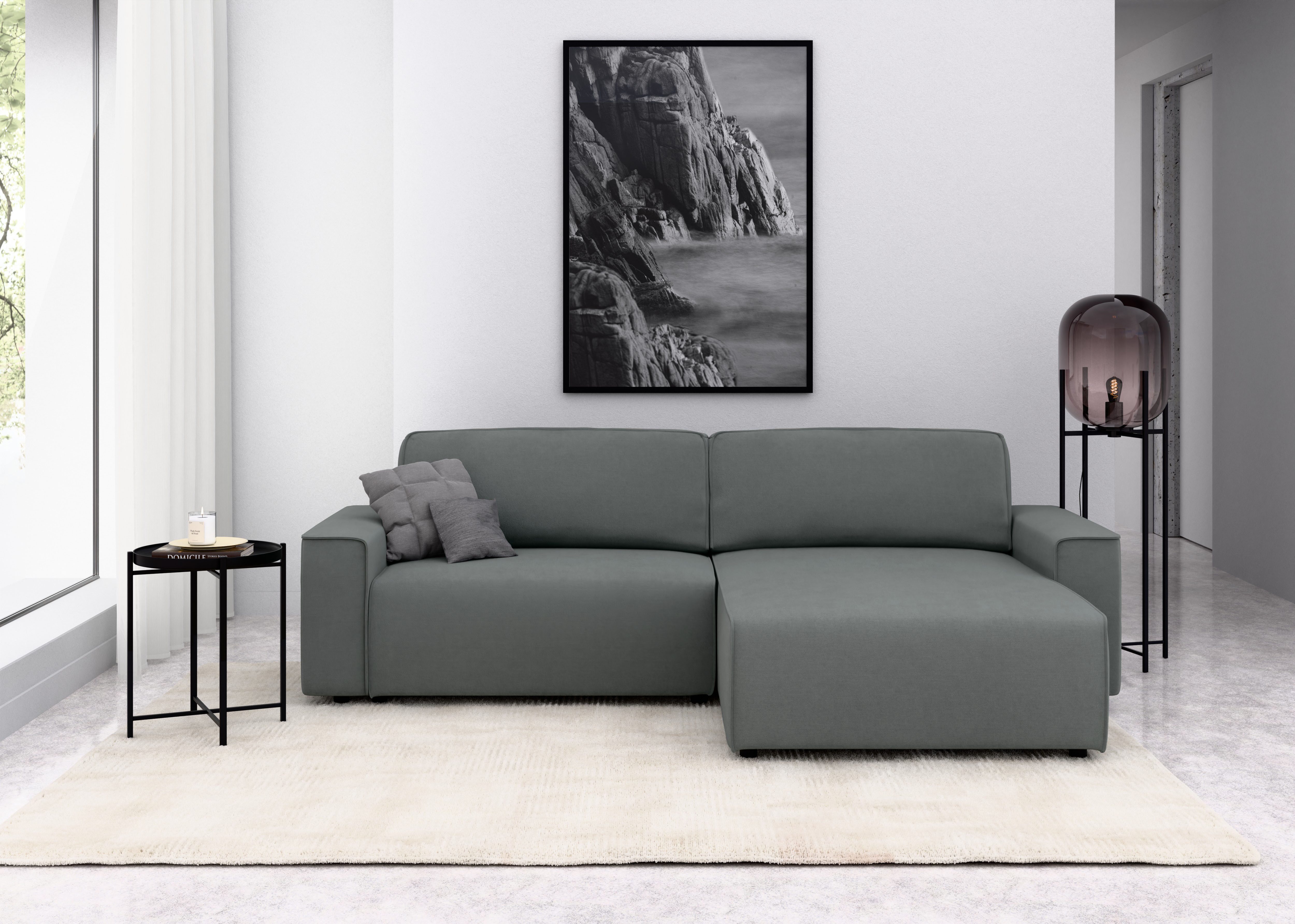 Ecksofa Chance, Recamiere beidseitig montierbar, Schlaffunktion, Breite 265 cm